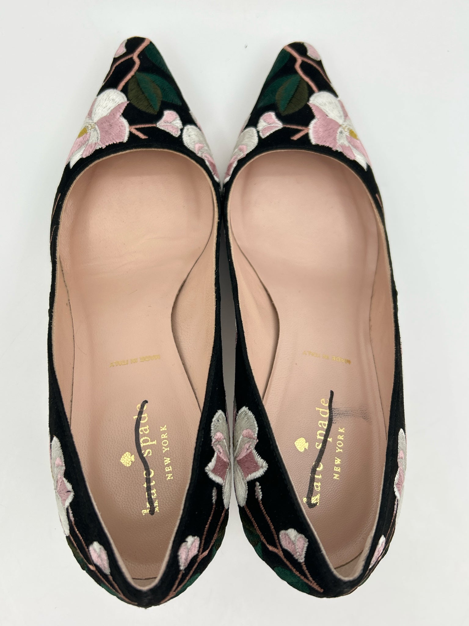 KATE SPADE Size 8M Black Floral Women Pumps