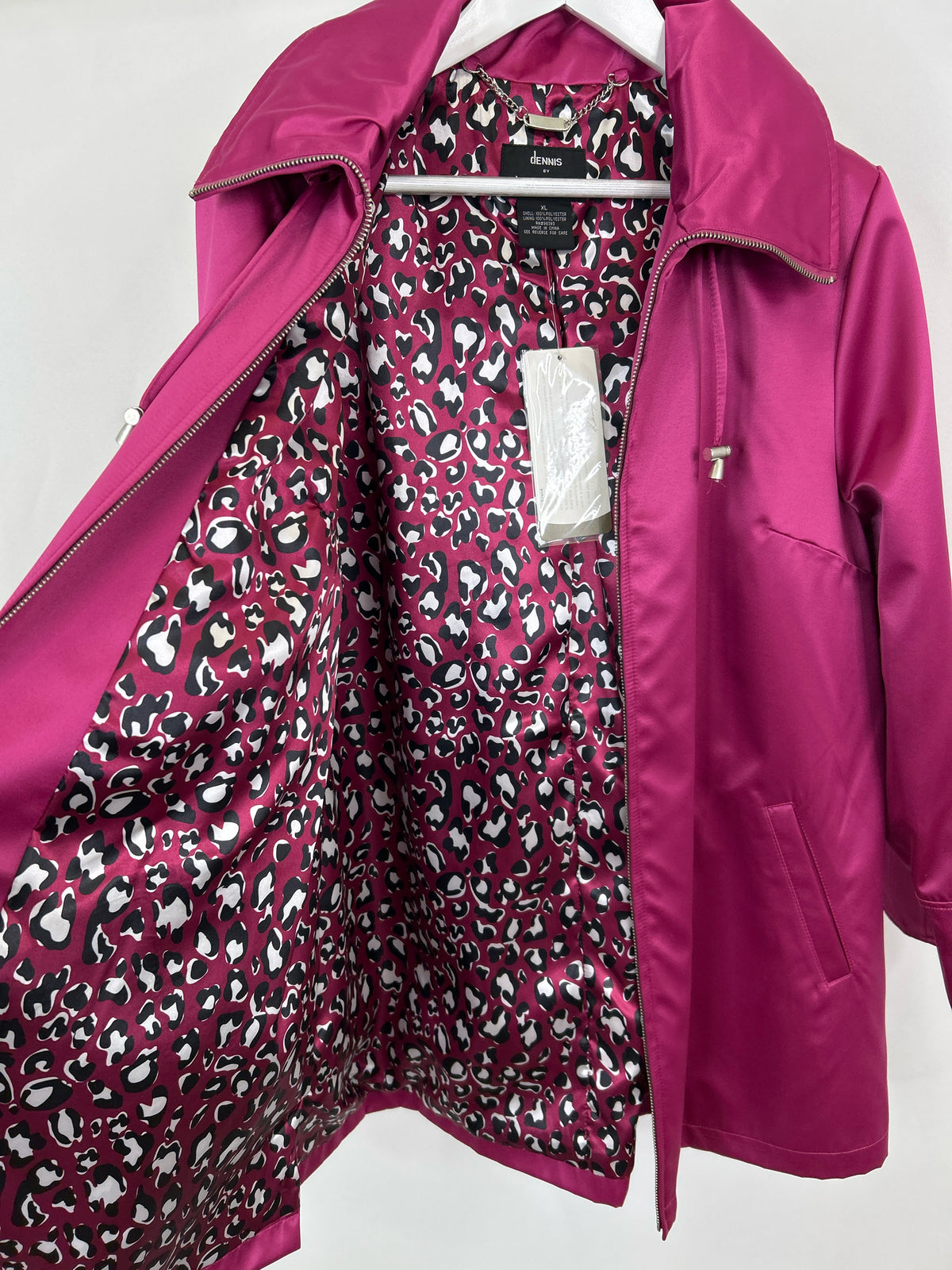 Dennis by Dennis Basso Size XL Pink Women Raincoat
