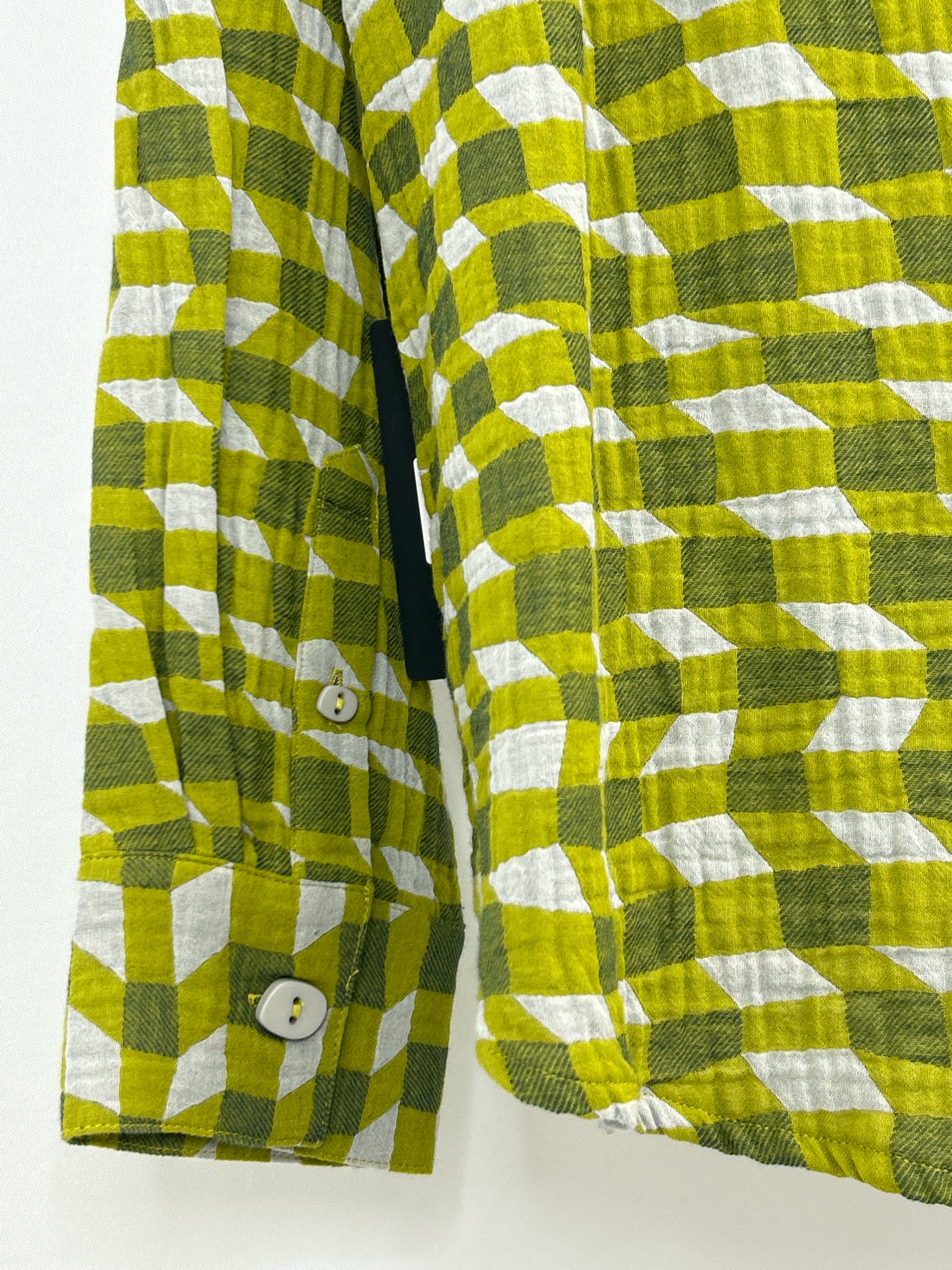 OLIVIA BY HABITAT CLOTHES Size S Green Print Women Shirt NWT