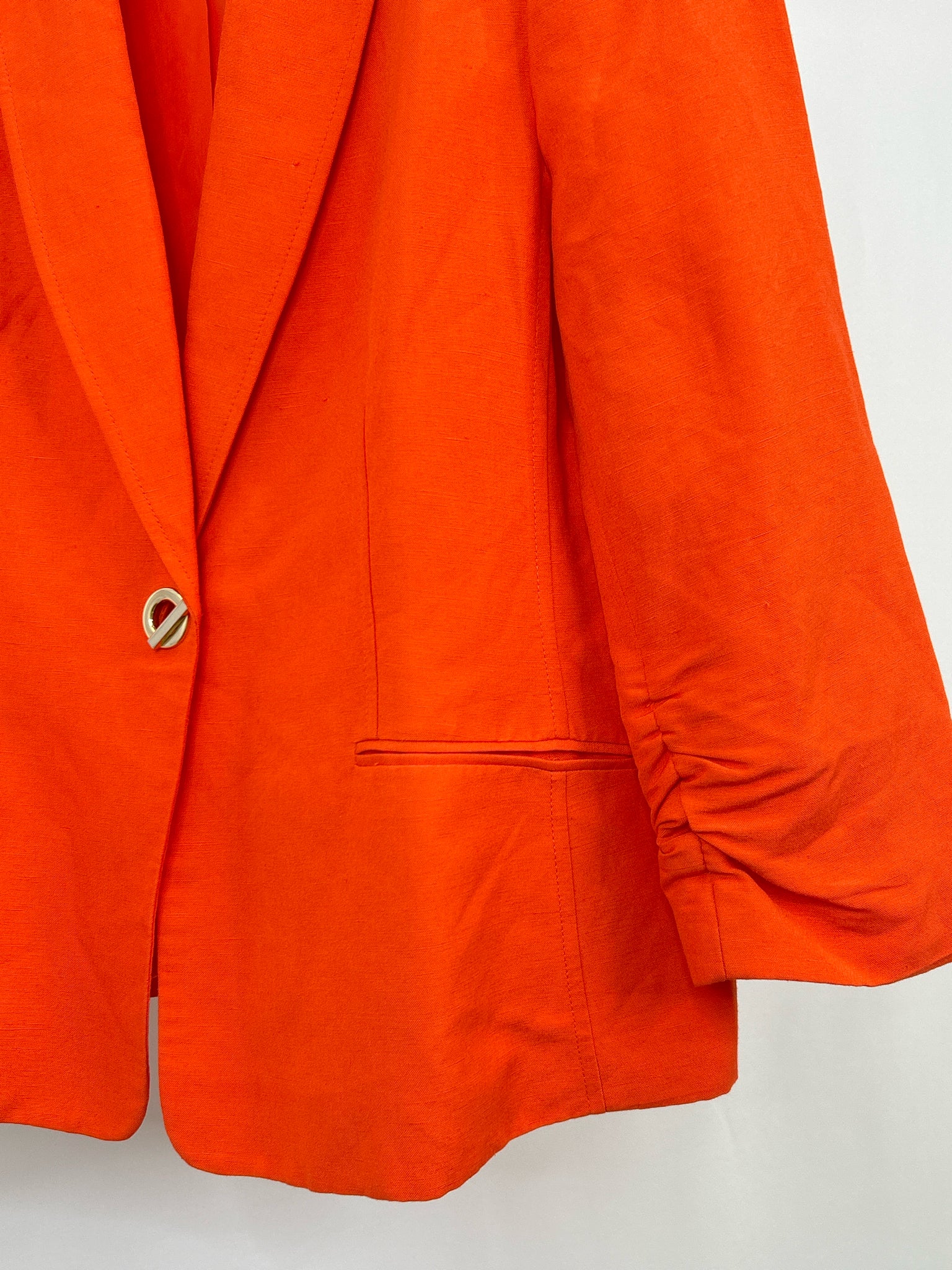 KASPER Size 14 Orange Women Blazer