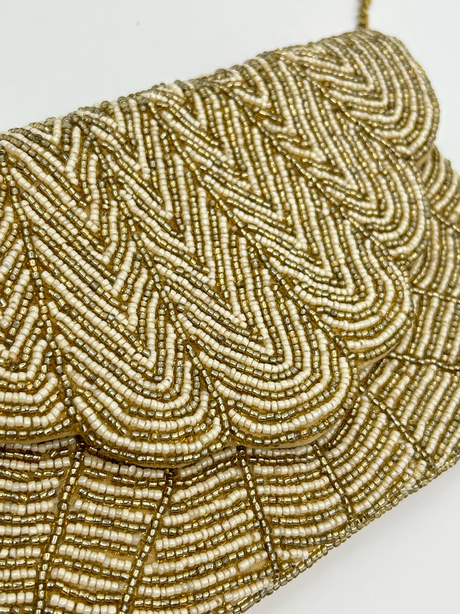 ANTIK KRAFT Gold and White Women Purse