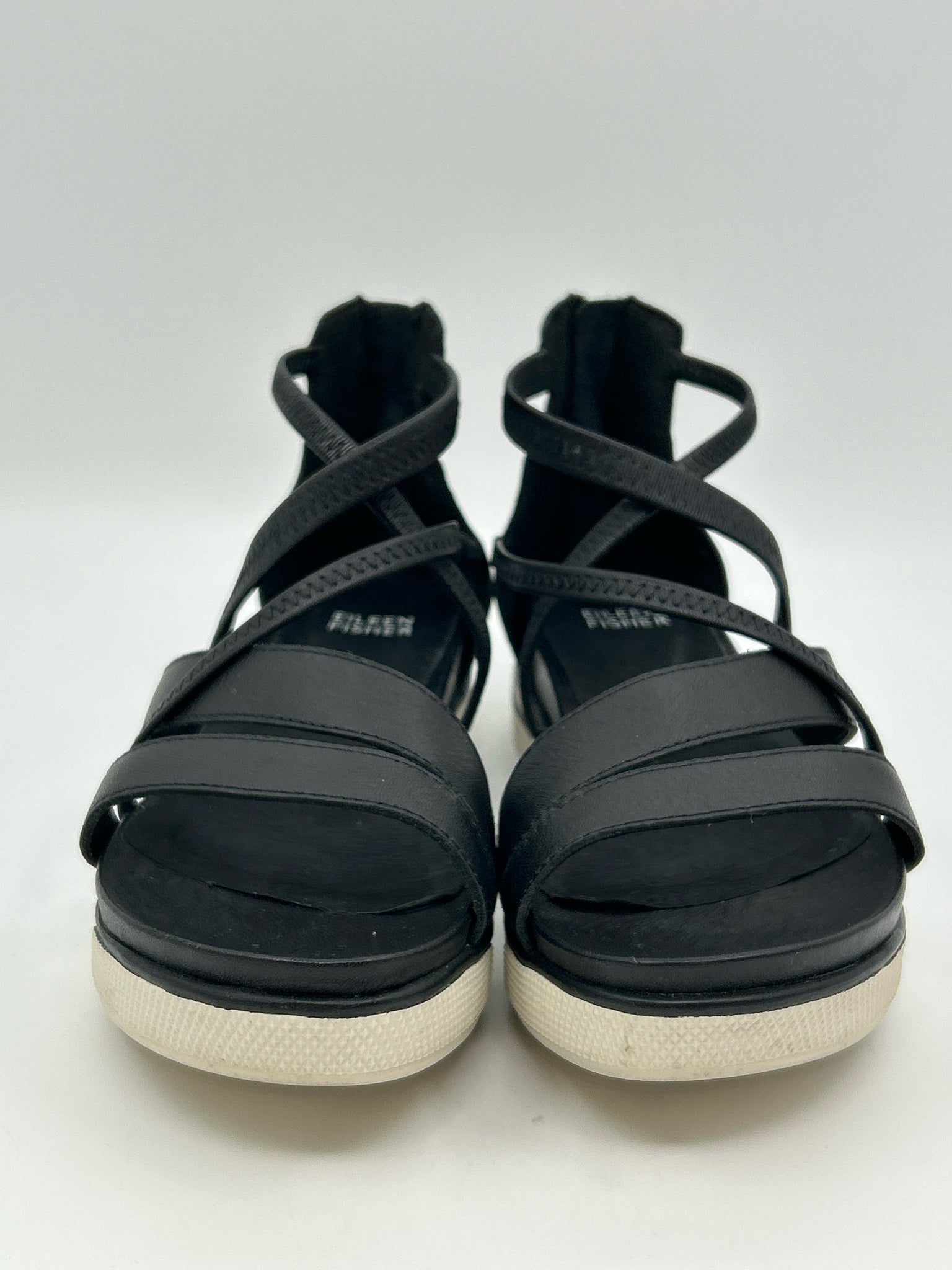 EILEEN FISHER Size 7.5 Black Women Sandal