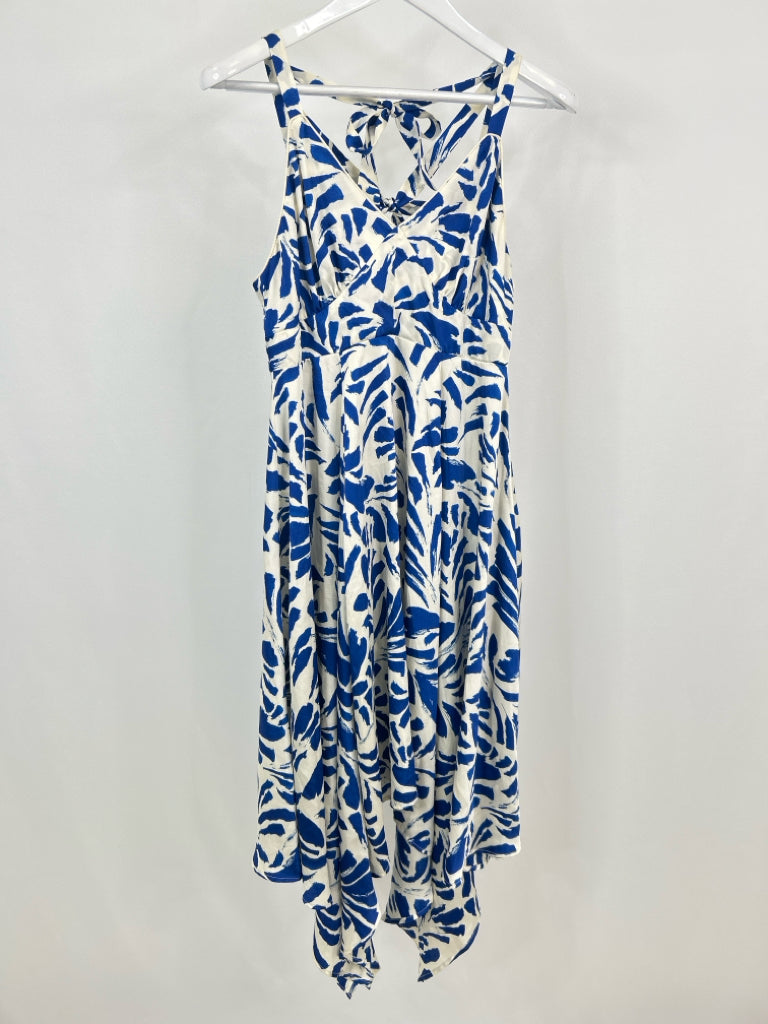 ALEXIS Size M Blue Print Women's Dress NWT