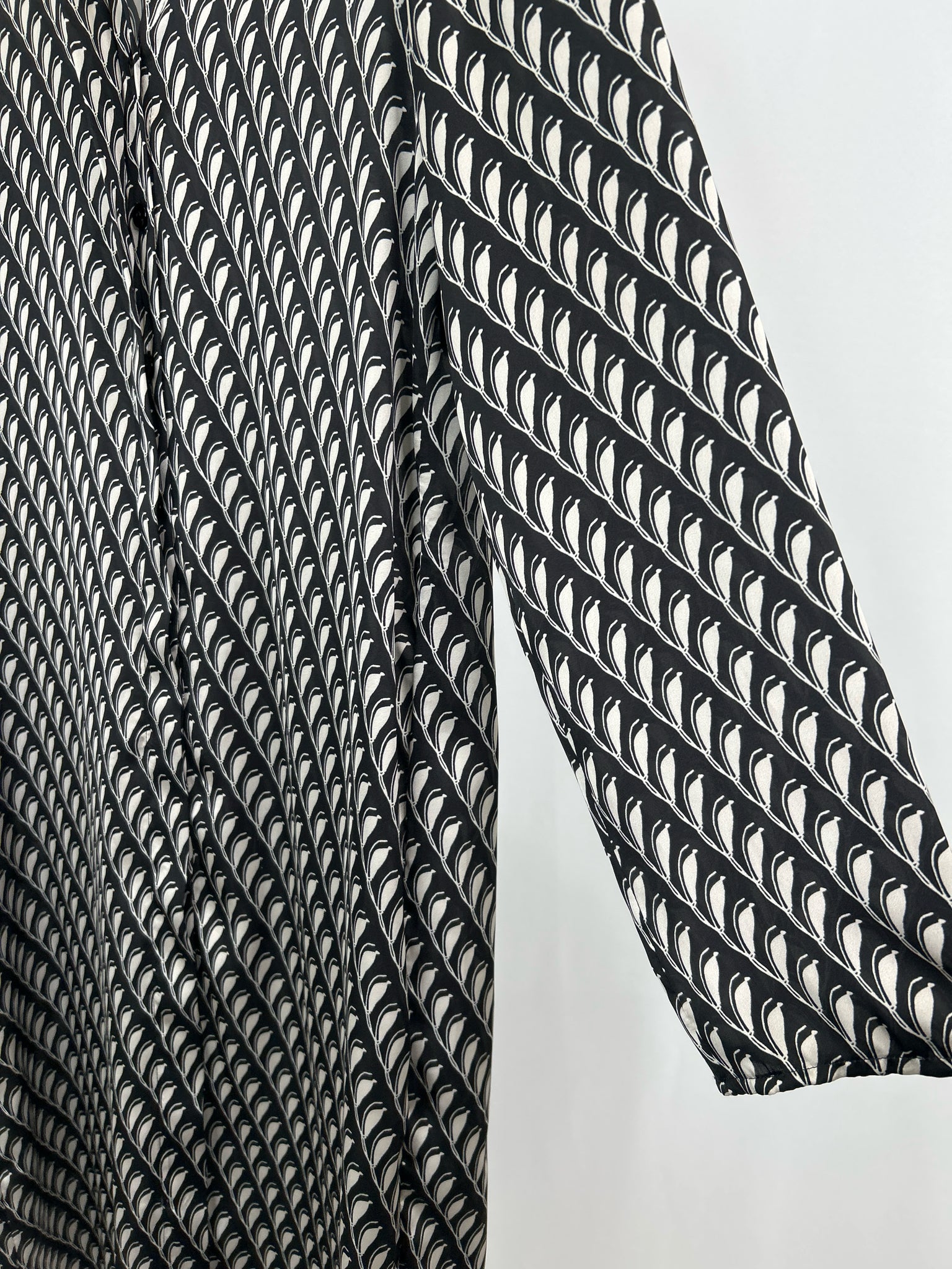 MARINA RINALDI Size 4 Black Print Women Dress