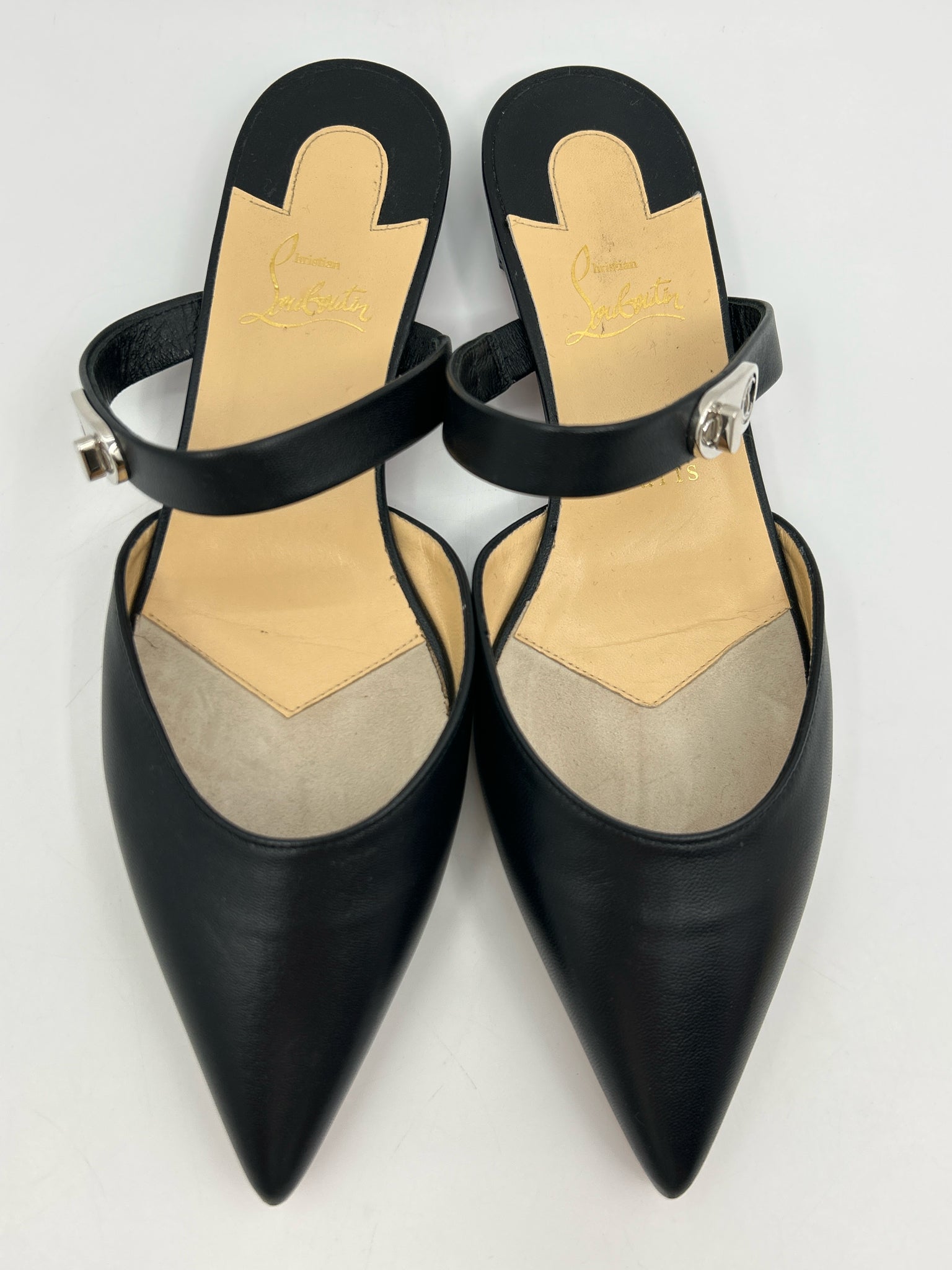 CHRISTIAN LOUBOUTIN Size 39.5 Black Women Flats