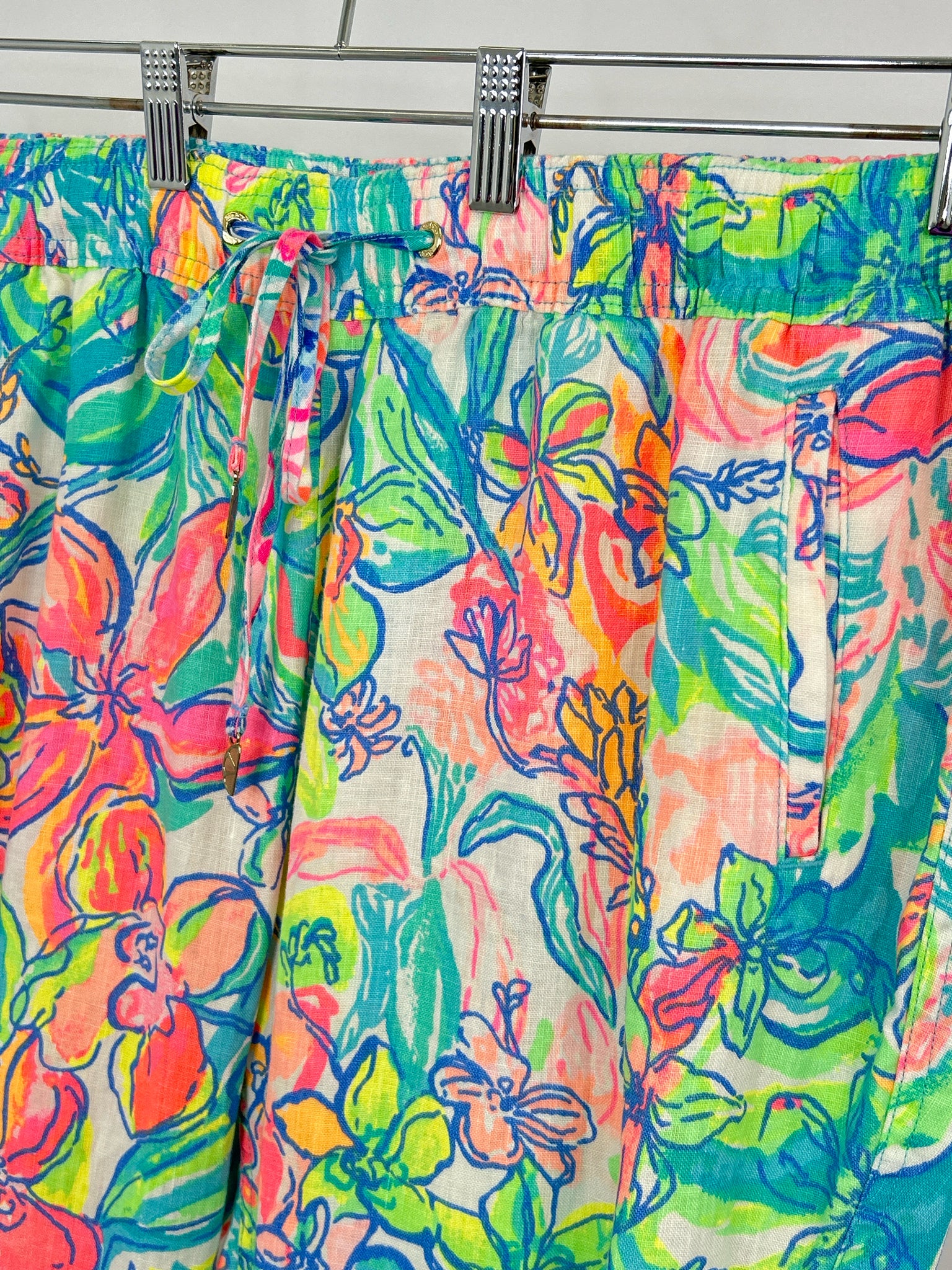 LILLY PULITZER Size XL GREEN AND PINK Women Pants