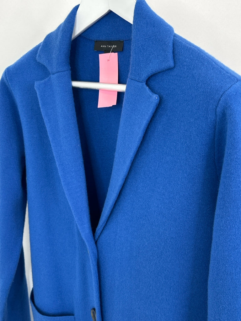 ANN TAYLOR Women Size S Royal Blue Coat