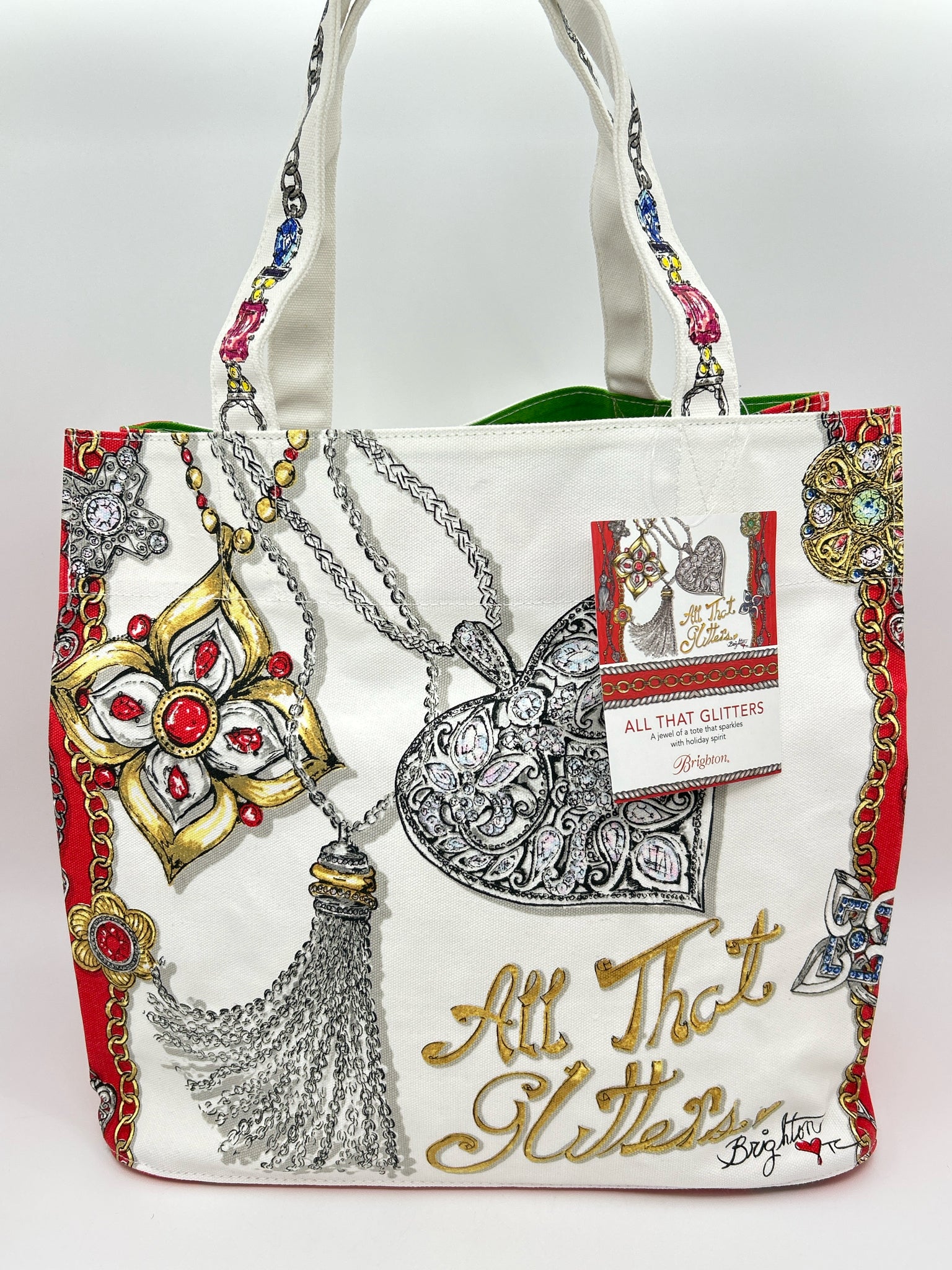 BRIGHTON NWT red and white Women Tote