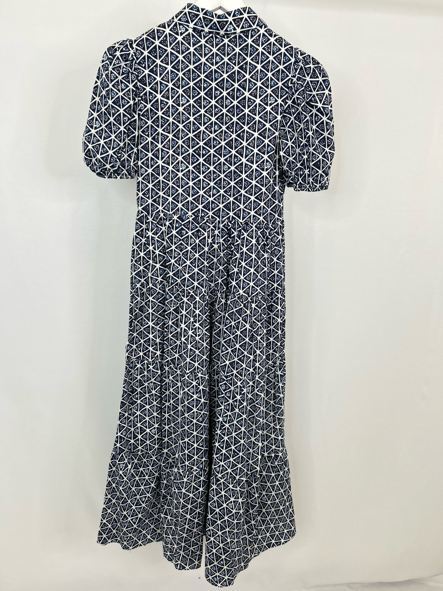 English Factory Size XS Navy Print Women Dress