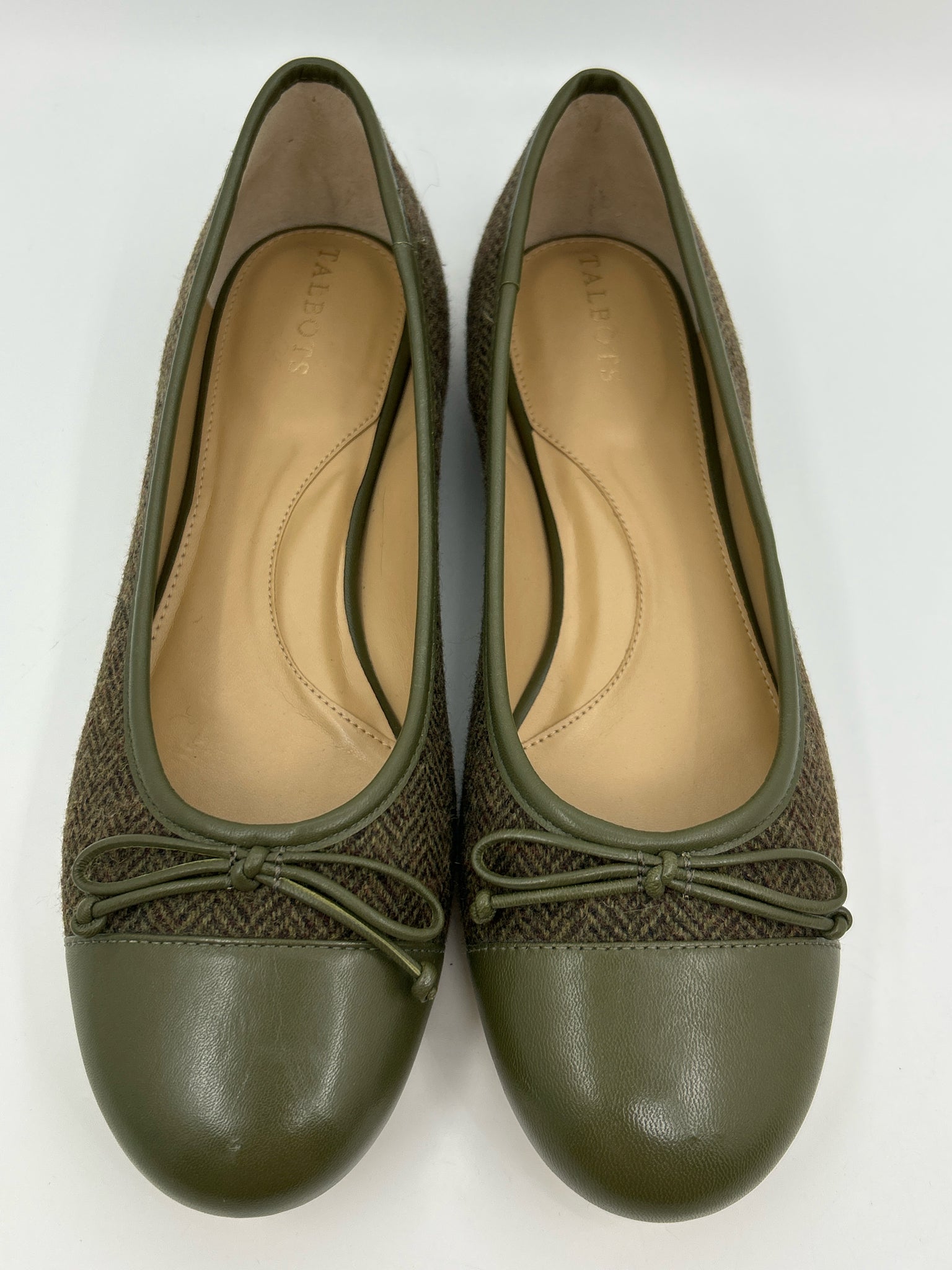 TALBOTS Size 10M OLIVE GREEN Women Flats