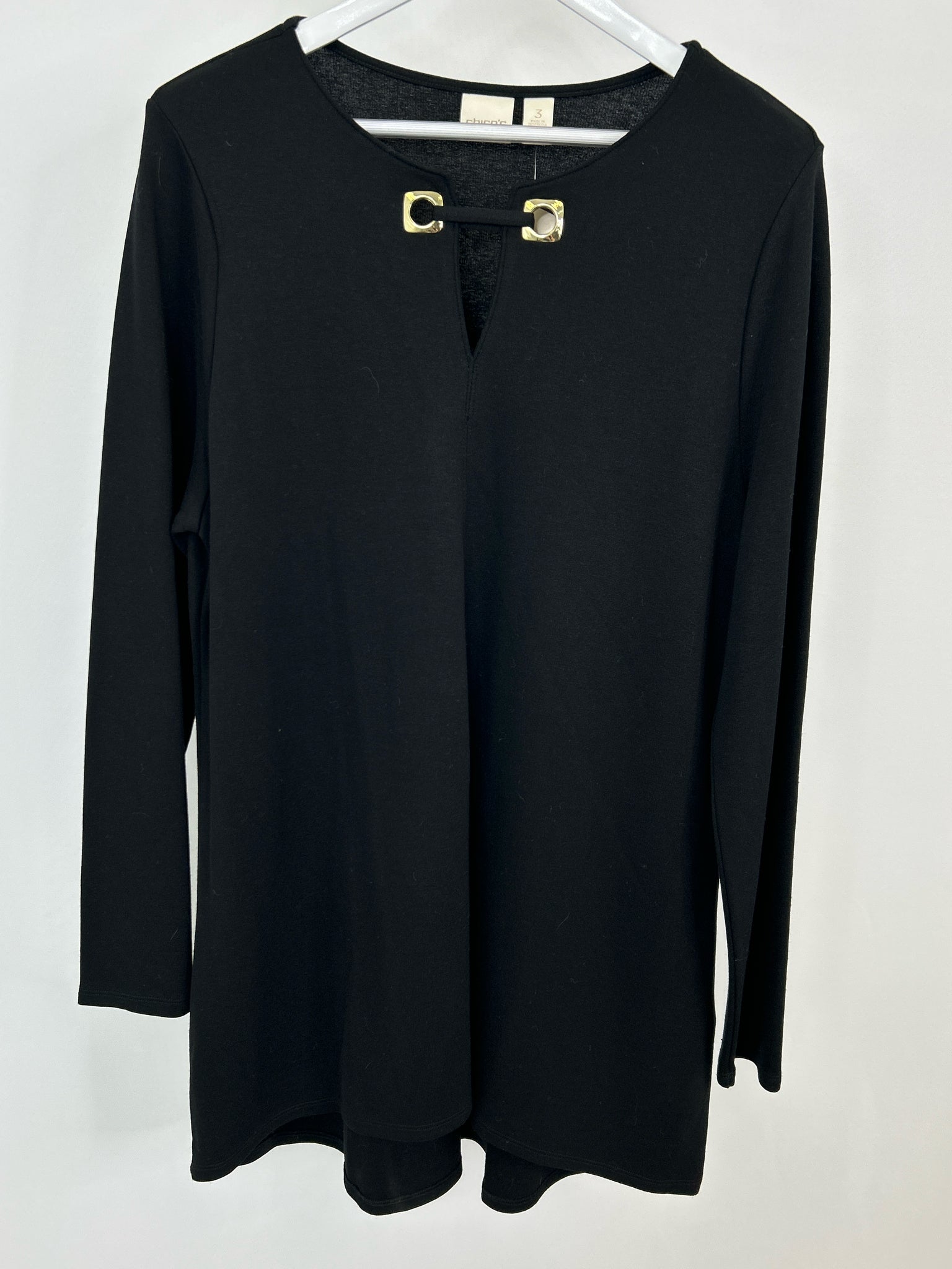 CHICO'S Size 16 Black Women Top