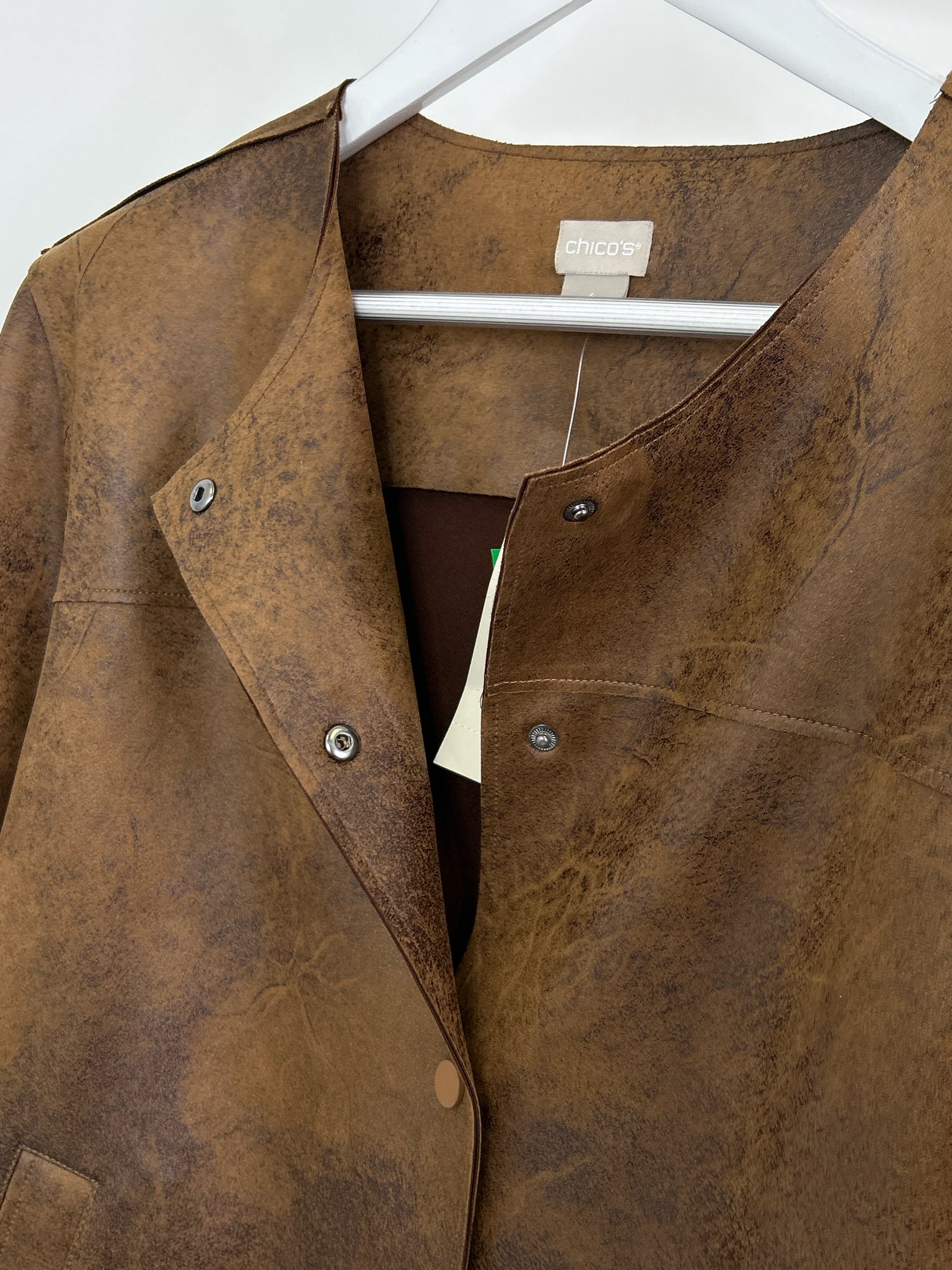 CHICO'S Size 20/22 Brown Women Jacket