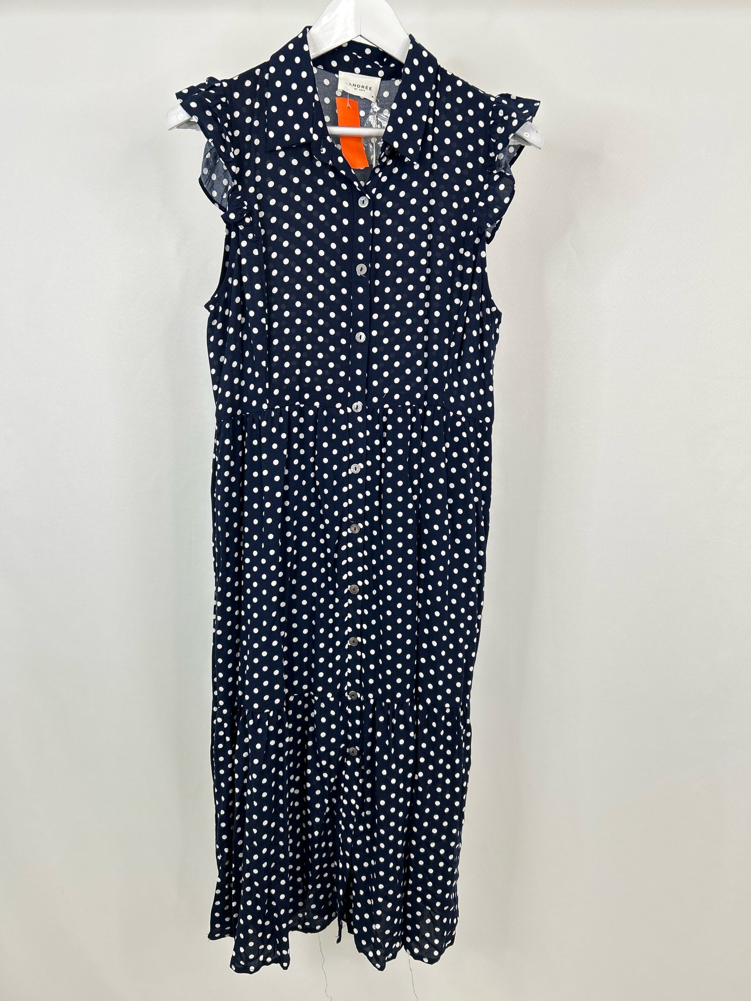 ANDREE BY UNIT Size M Navy & White Women Dress NWT