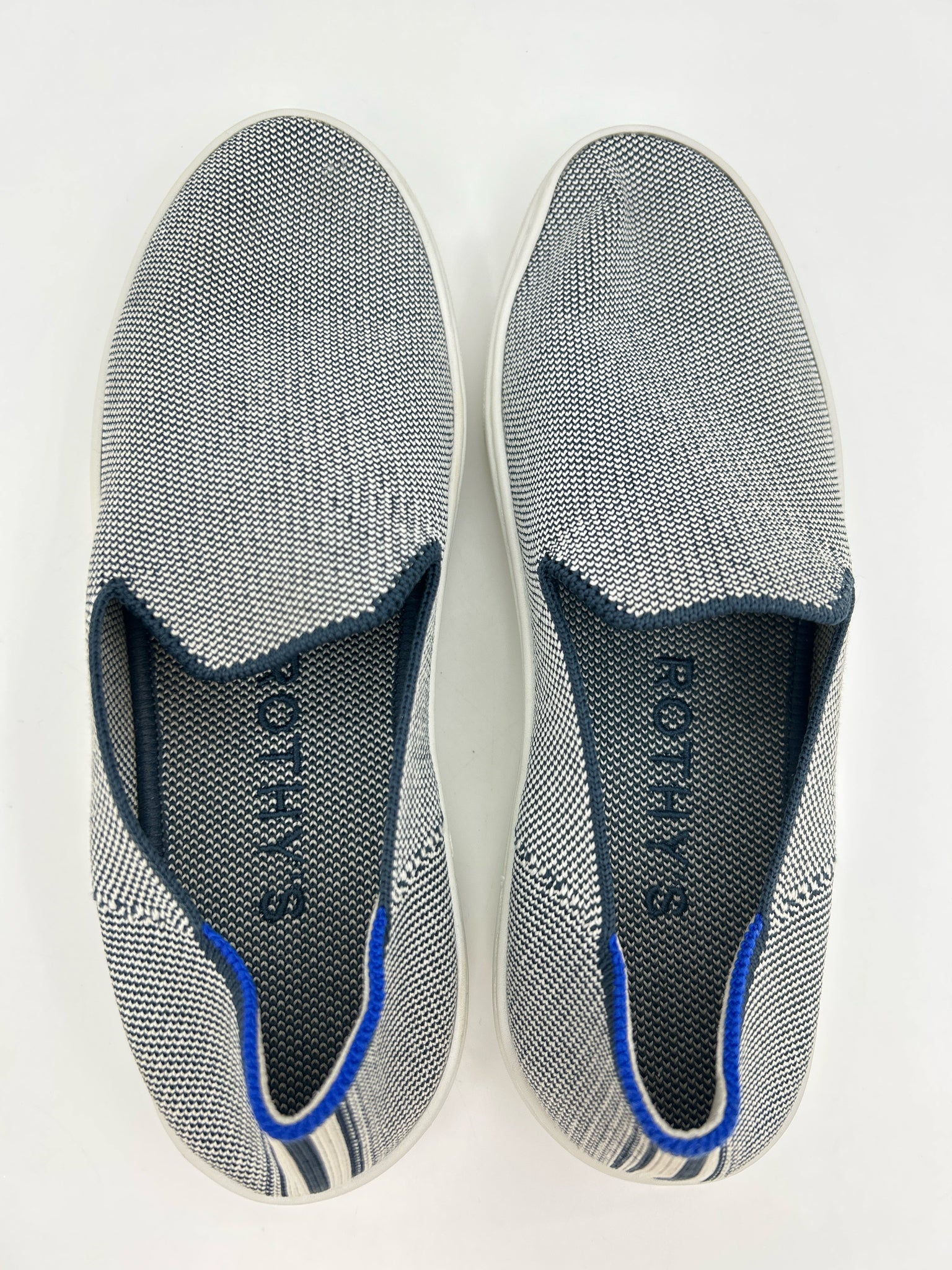 ROTHY'S Size 6.5W NAVY AND WHITE Women Sneakers