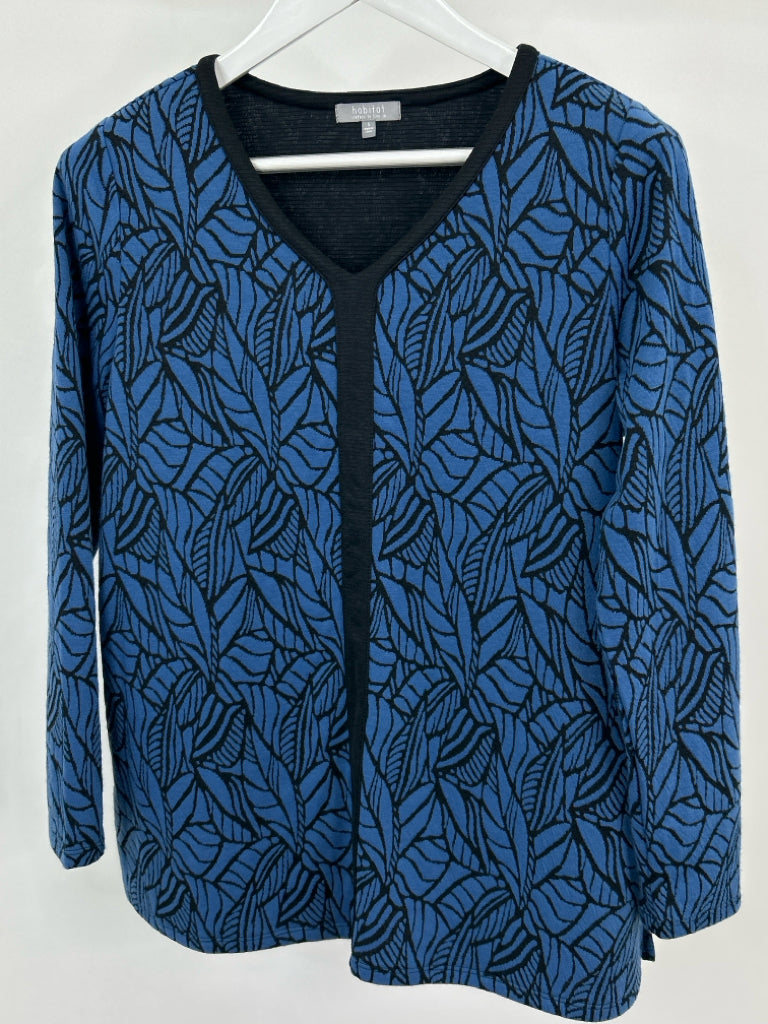 HABITAT Women Size S Blue Print Sweater