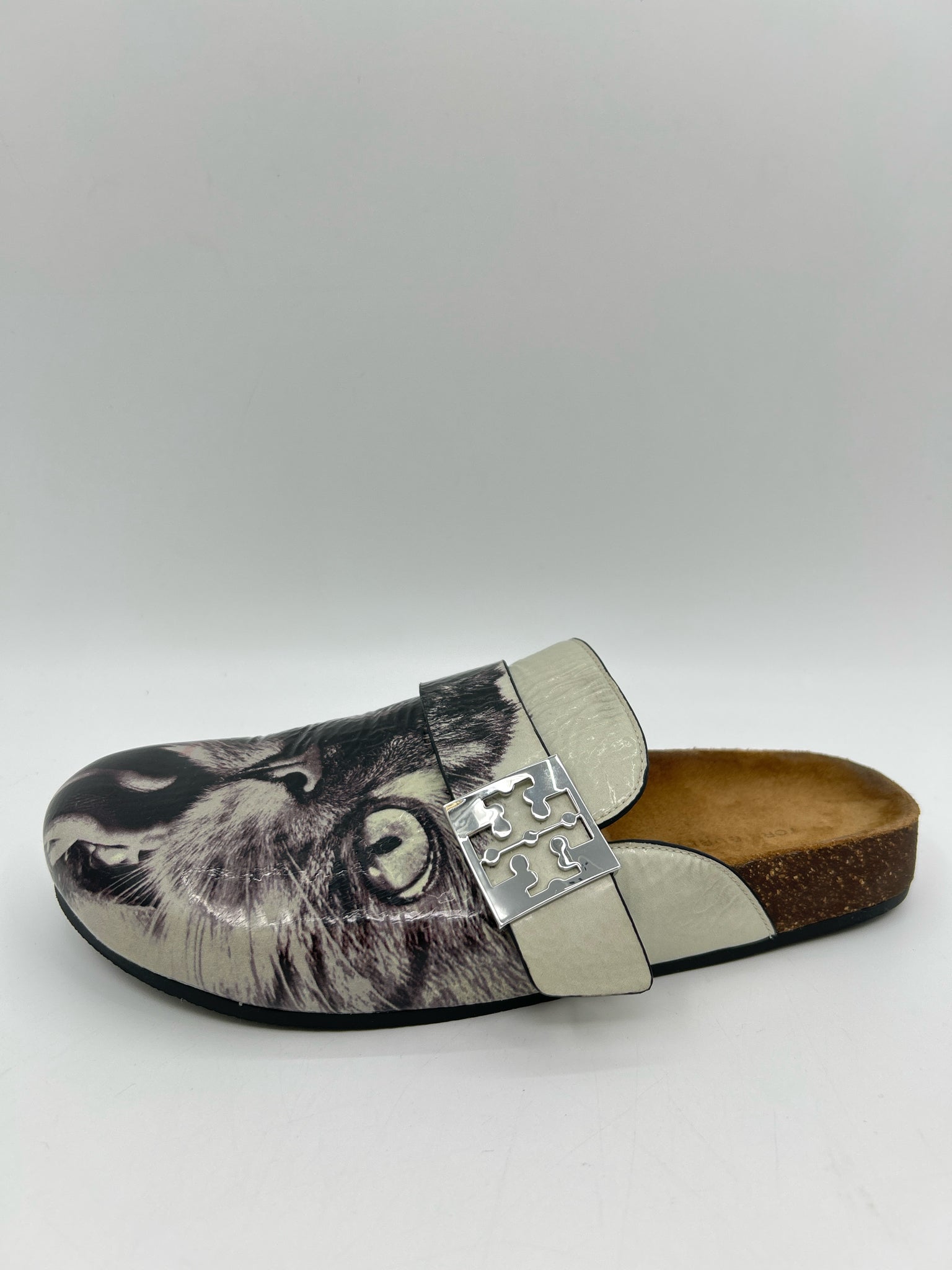 TORY BURCH Size 8M Black Print Women Flats