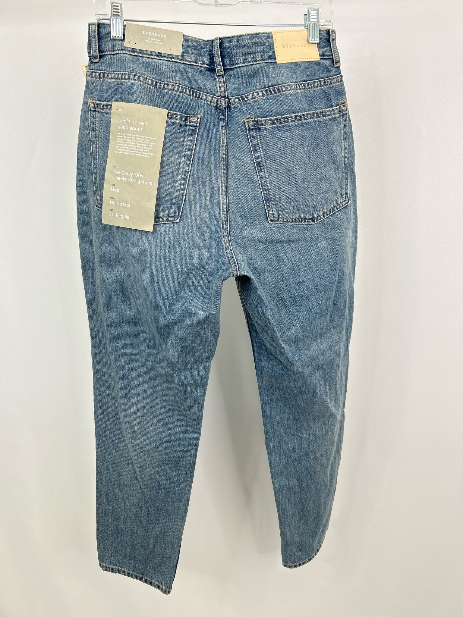 EVERLANE Size 30/10 Blue Denim Women Jeans NWT