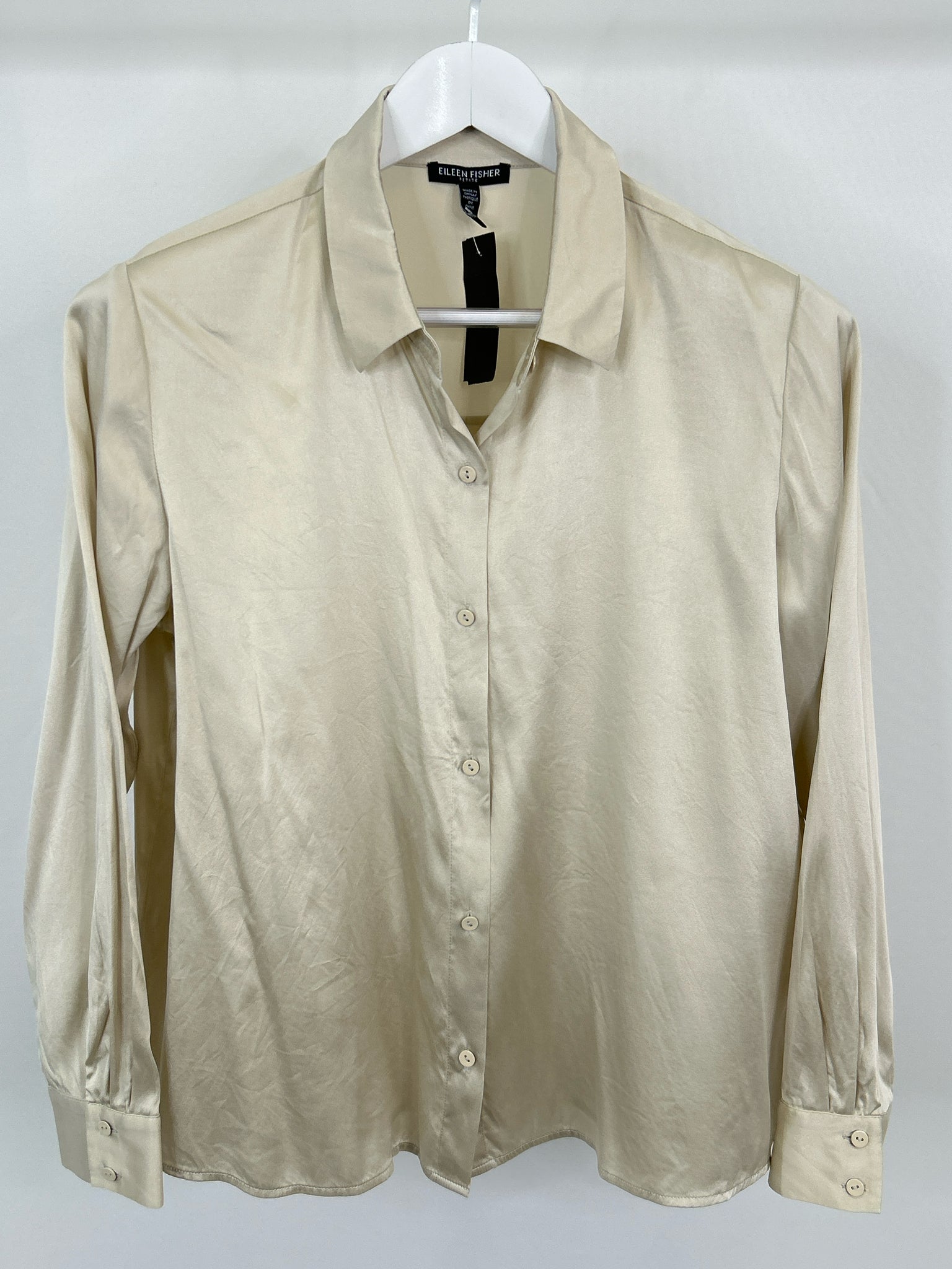 EILEEN FISHER Size PM Beige Women Blouse