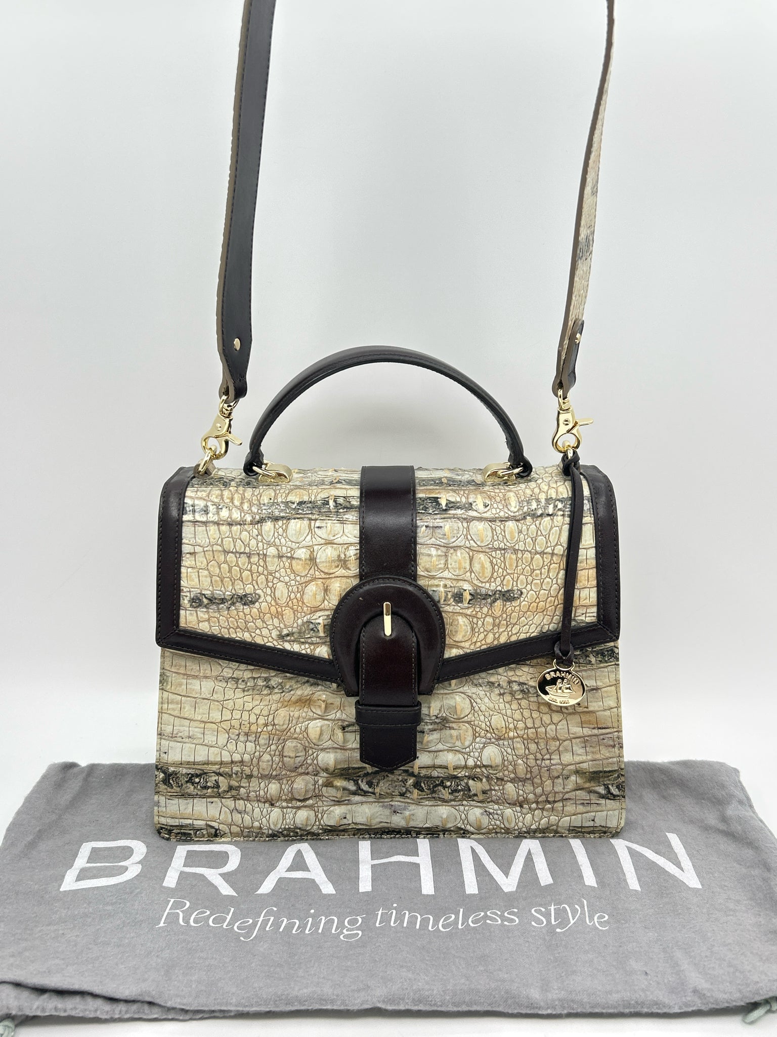 BRAHMIN BROWN AND BEIGE Women Purse