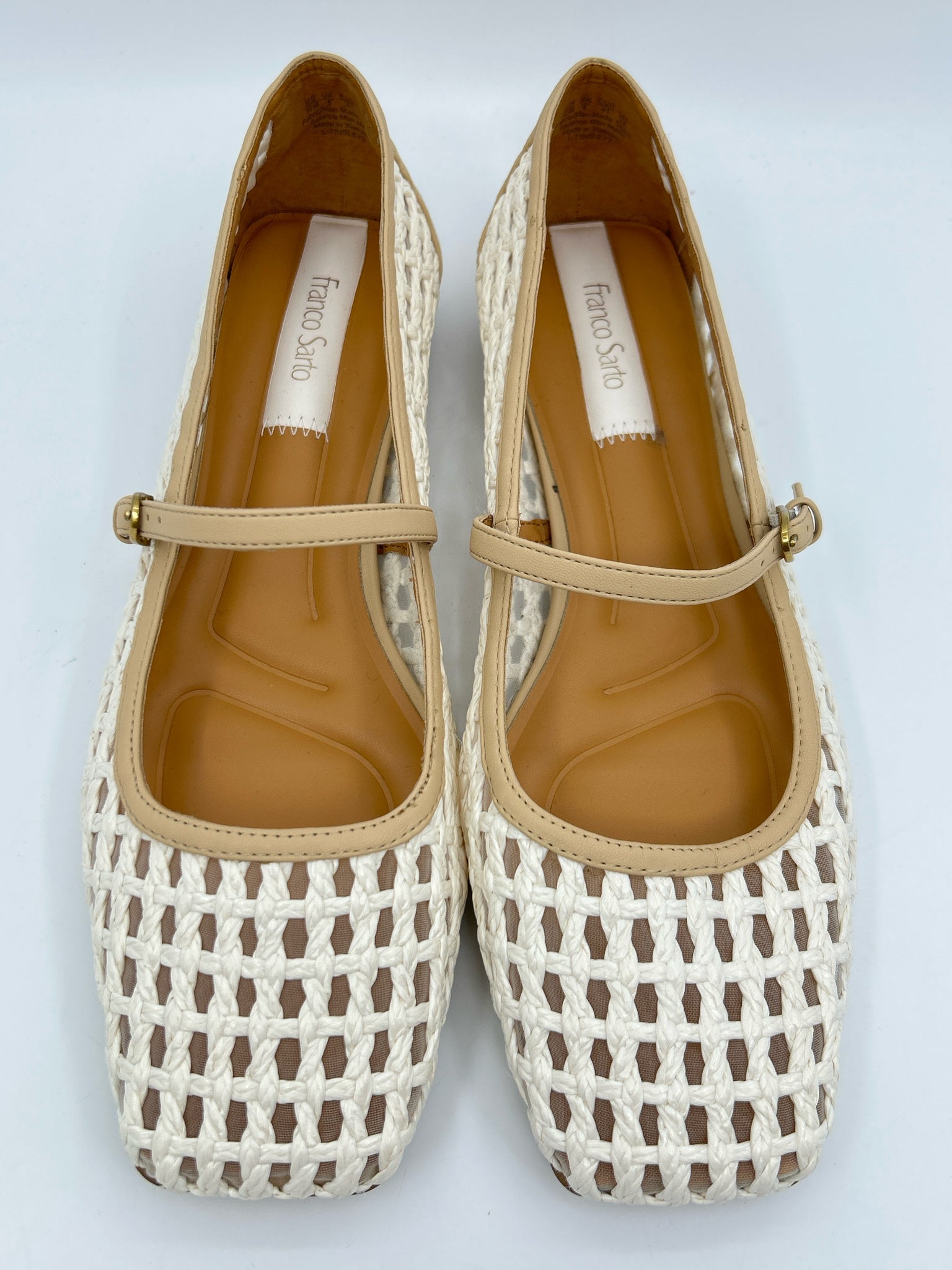 FRANCO SARTO Size 10M Ivory Women Flats