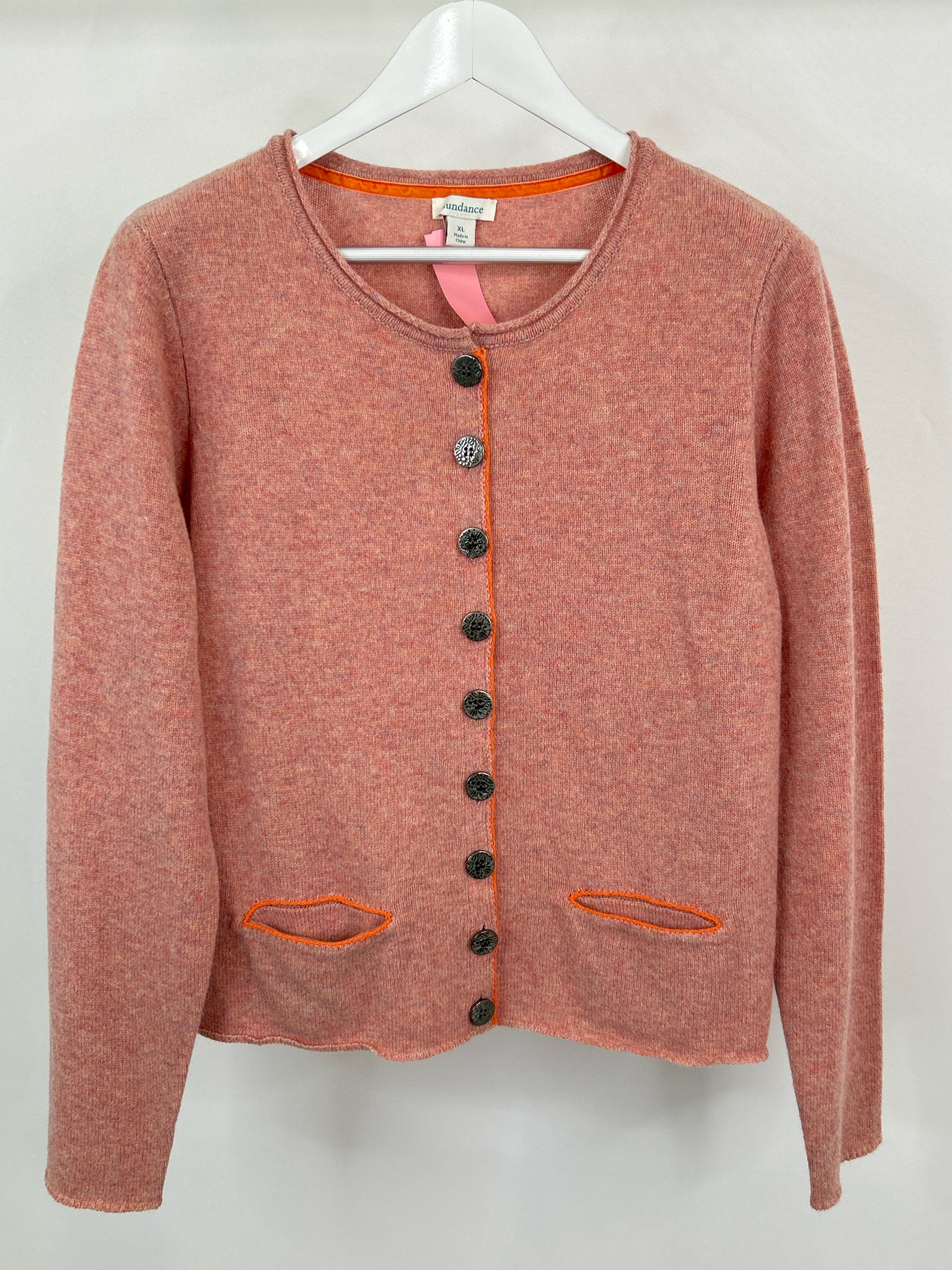 SUNDANCE Size XL Pink Women Cardigan