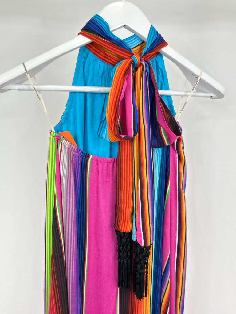 JUDITH MARCH Women Size S Multicolor Stipes Maxi Dress