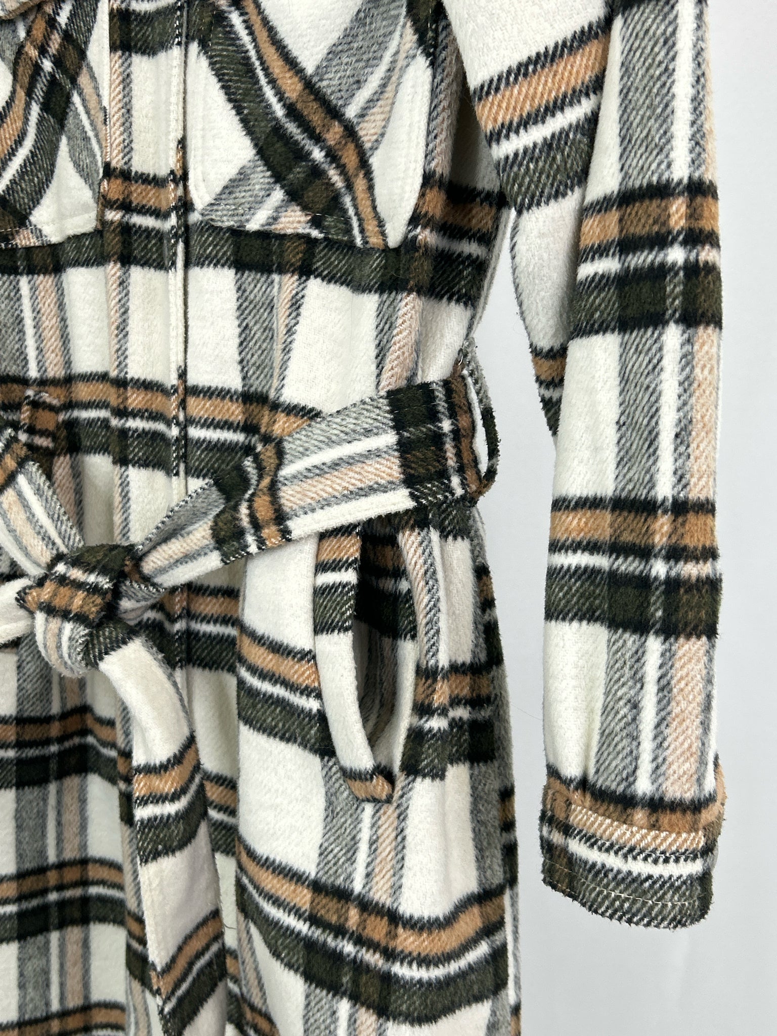 BLANK NYC Size S CREAM AND BROWN Women Coat