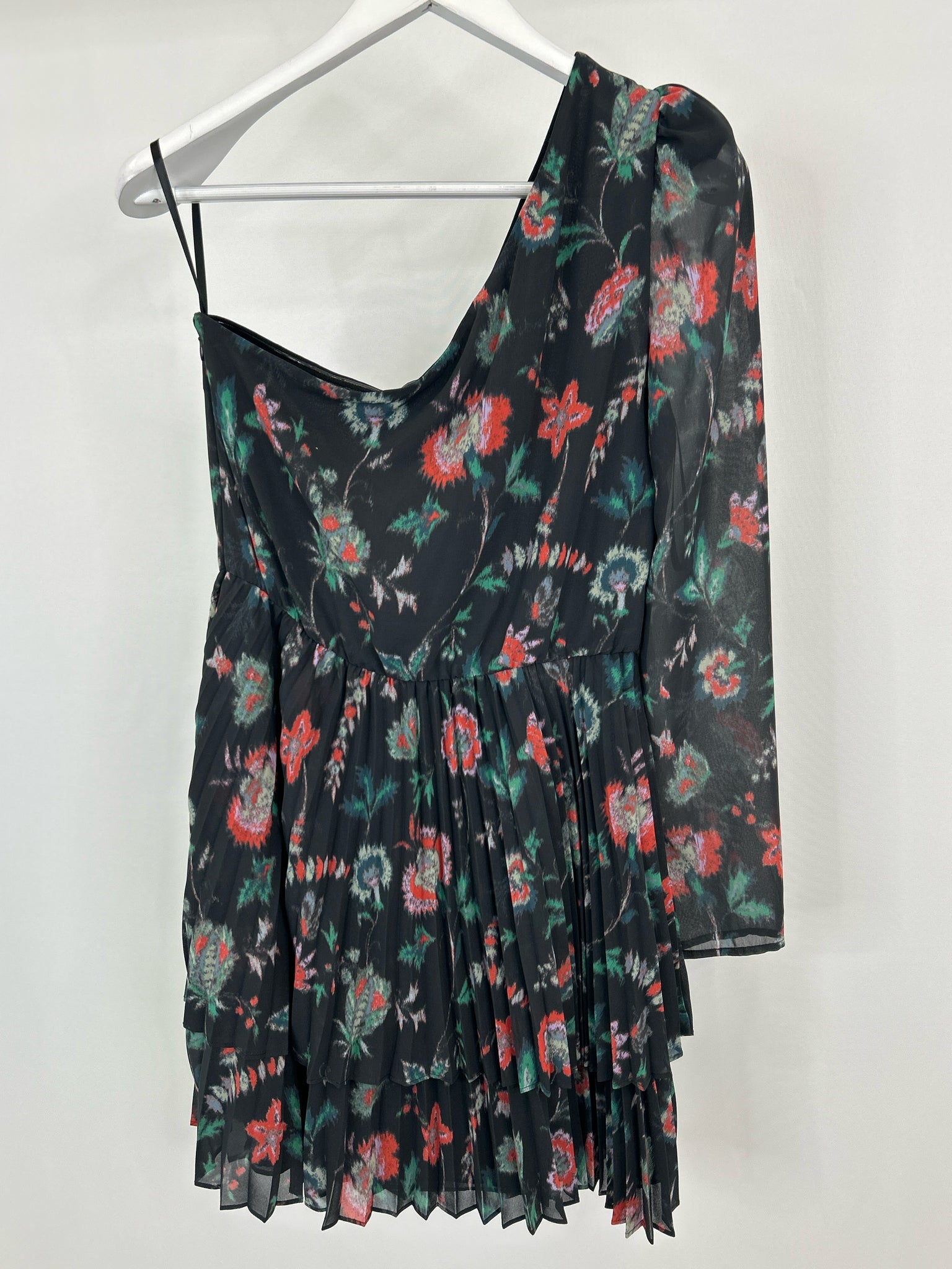 DEREK LAM Size S/M Black Print Women Dress