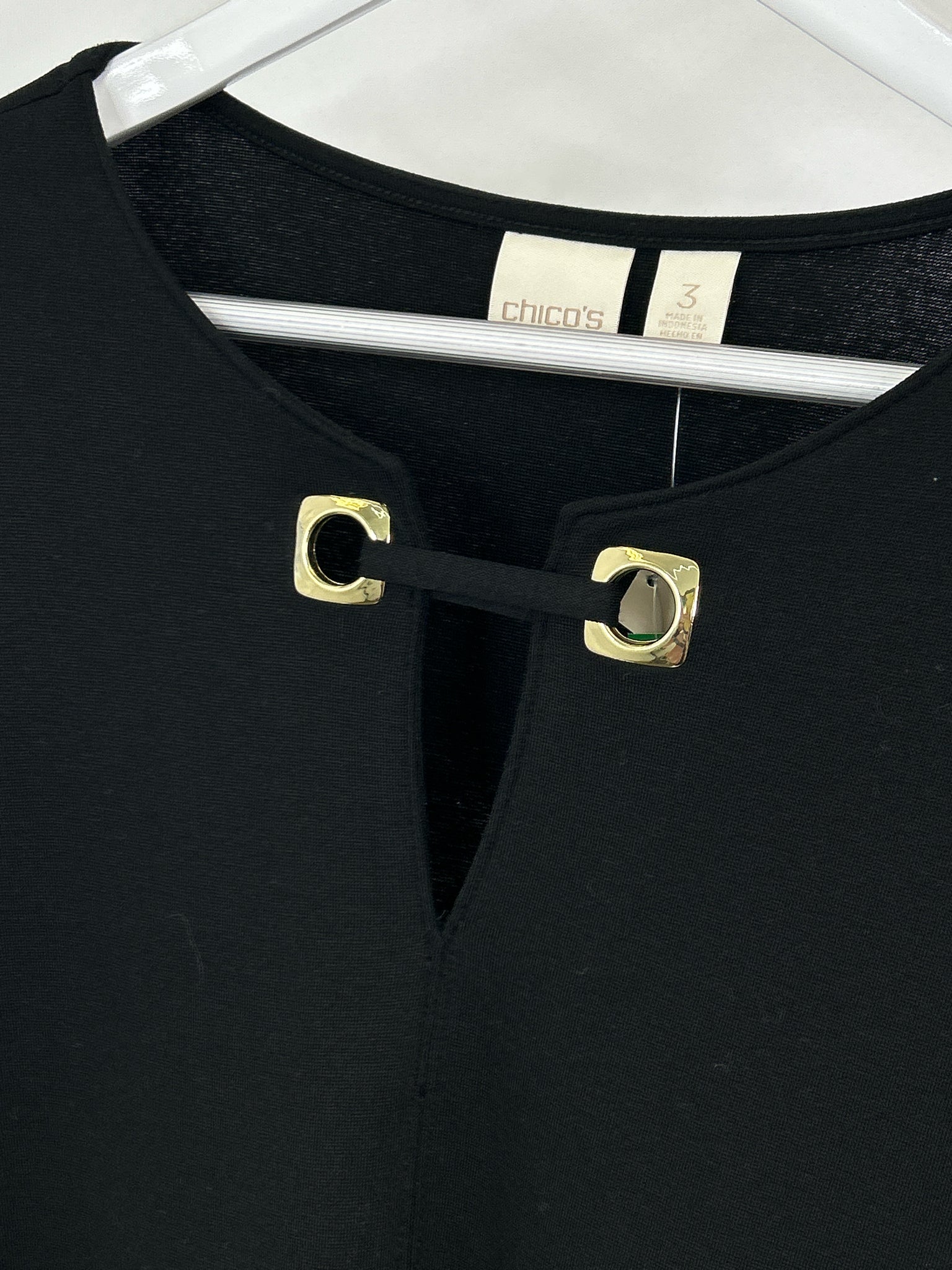 CHICO'S Size 16 Black Women Top