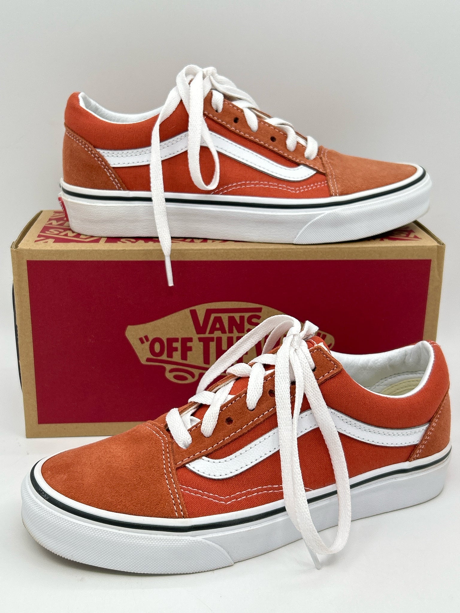 VANS Size 6.5 Orange Women Sneakers