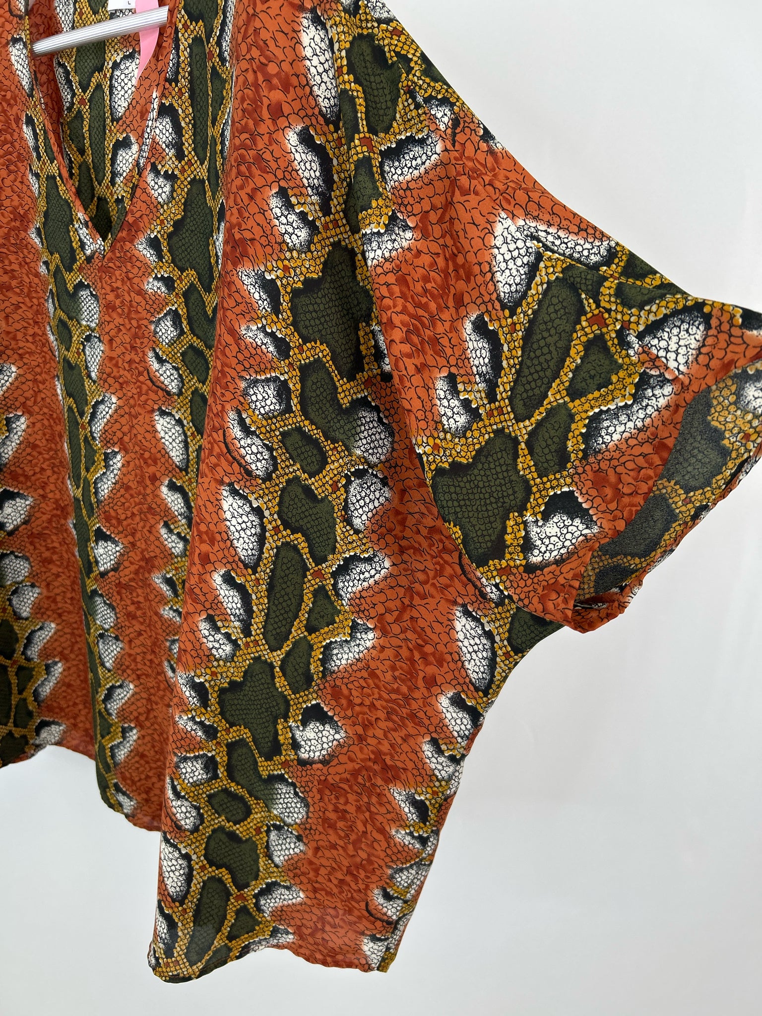 ADRIENNE Size L Burnt Orange Women Top