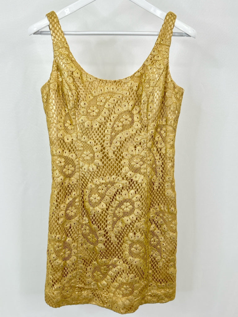 LILLY PULITZER Women Size 6 Gold Eaton Dress NWT