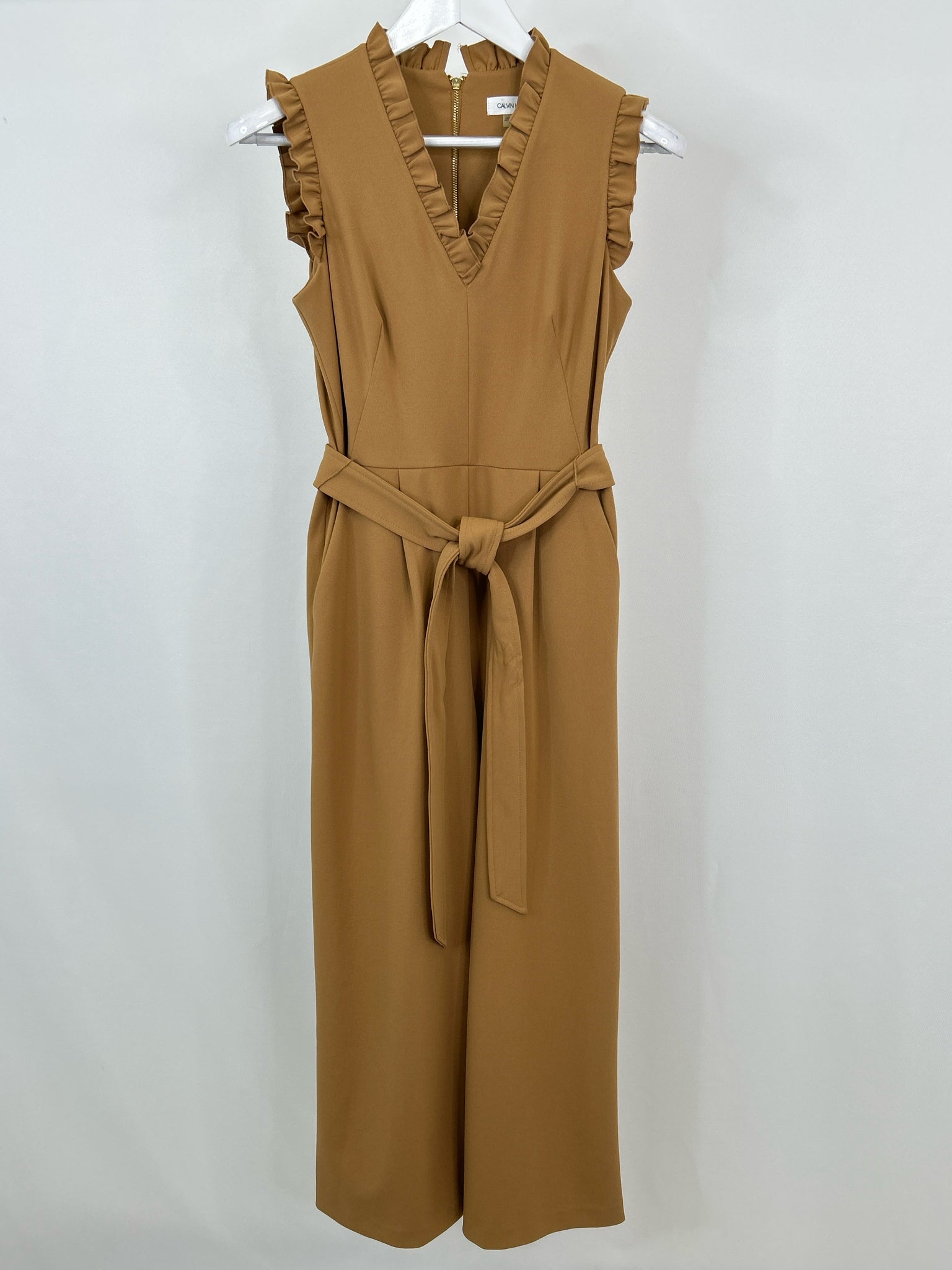 CALVIN KLEIN Size 6 Brown Women Jumpsuit