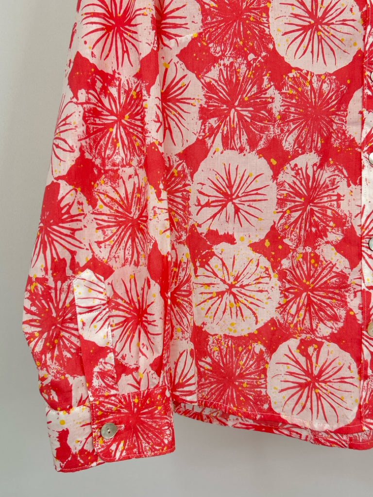 Escape by Habitat Clothes Size S Coral Print Shirt