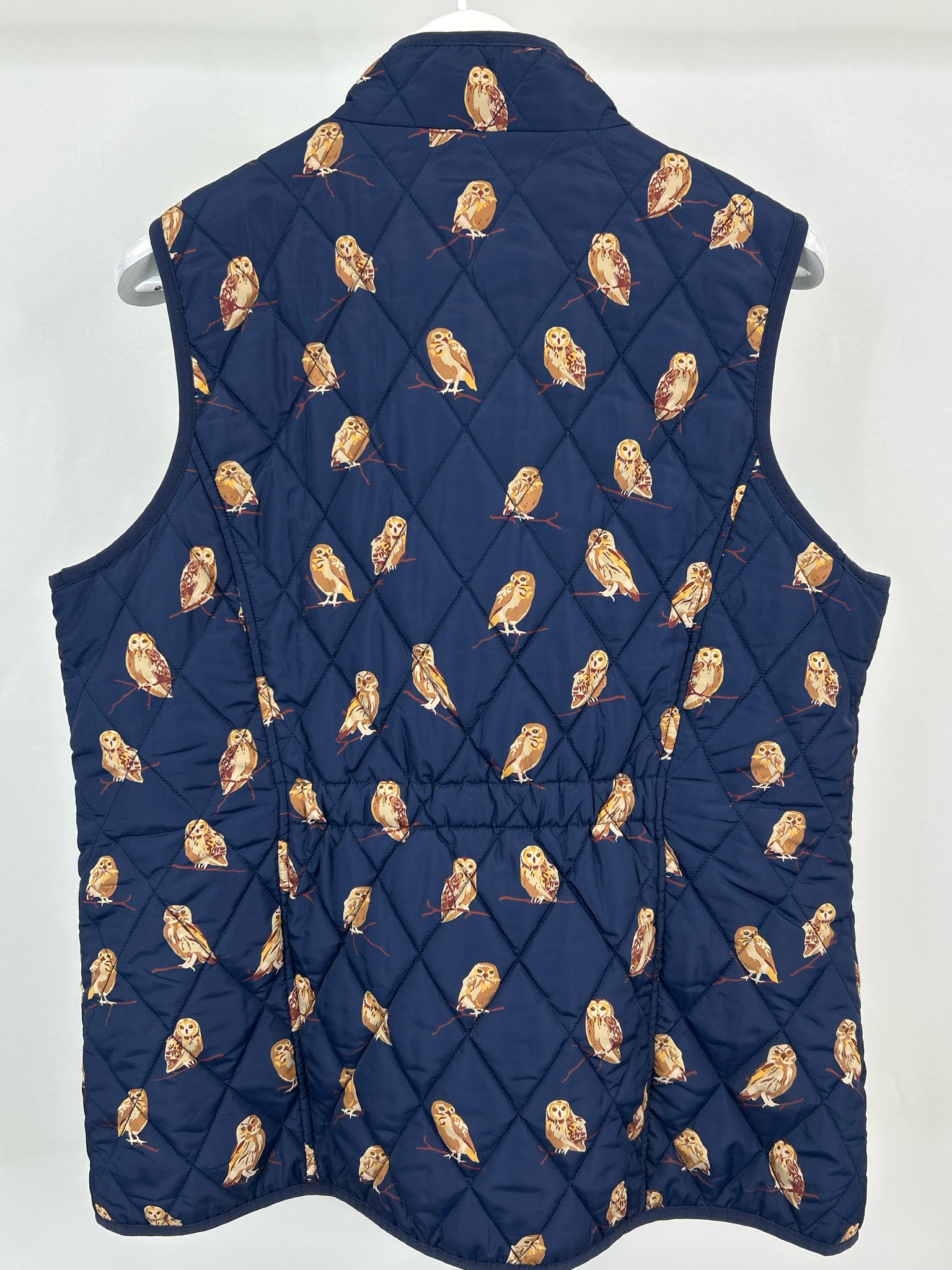 COLDWATER CREEK Size L Blue Print Women Vest