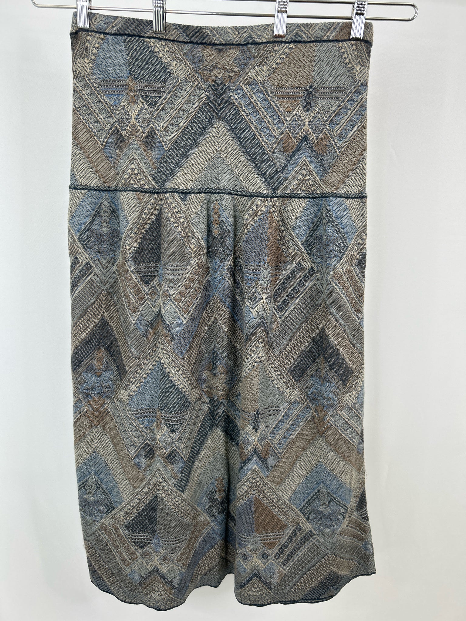 PERUVIAN COLLECTION Size XL Blue Print Women Skirt NWT