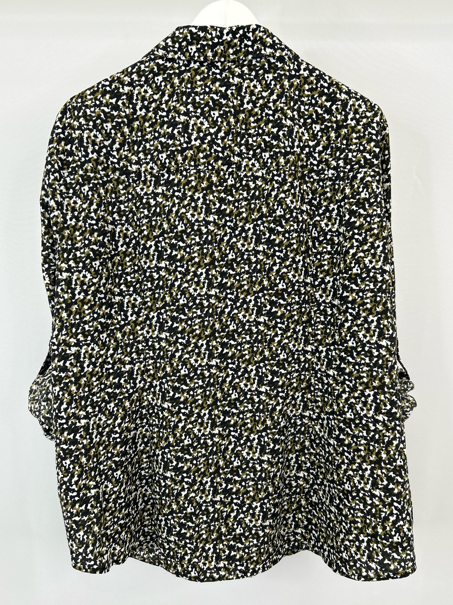 MICHAEL MICHAEL KORS Size 3X Olive Print Women Blouse NWT