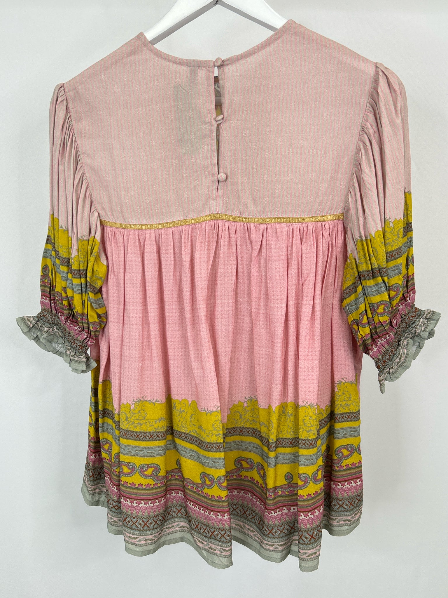 BL^NK LONDON Size M Pink and Yellow Women Top