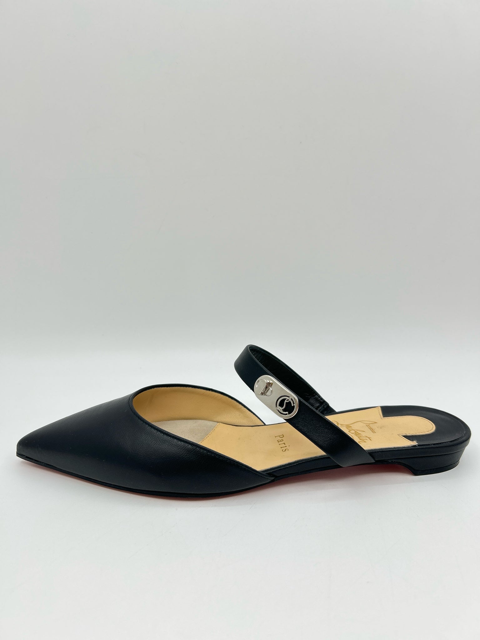 CHRISTIAN LOUBOUTIN Size 39.5 Black Women Flats