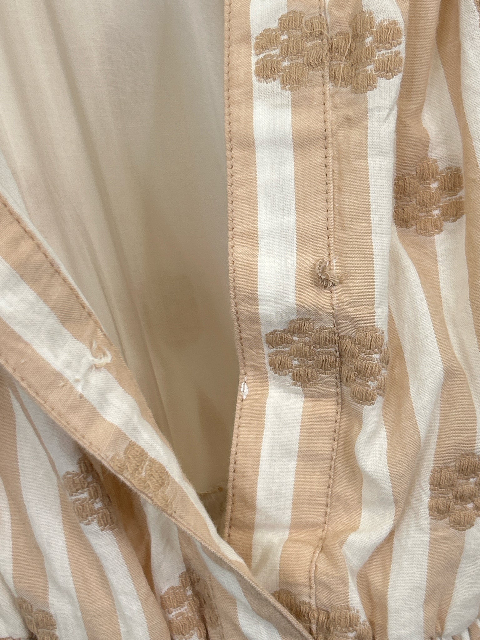 ANTHROPOLOGIE Size M Tan Striped Women Dress