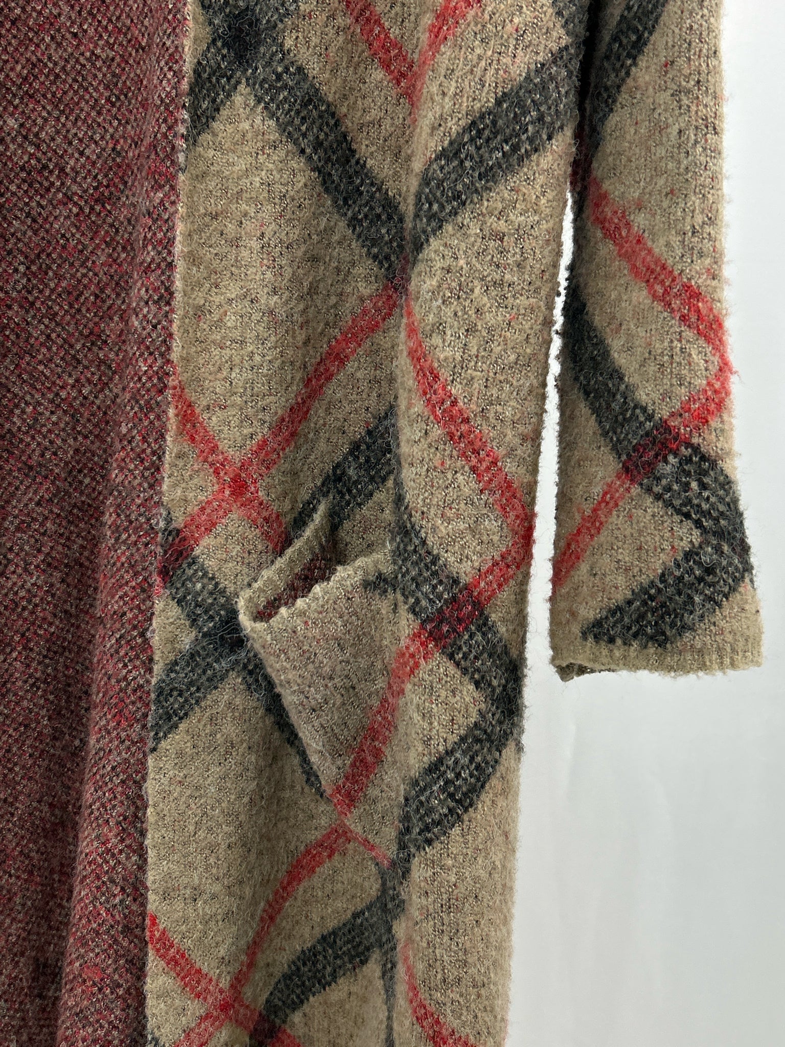 JOSEPH A Size XL Brown Print Women Cardigan Duster