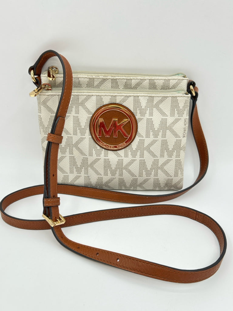 MICHAEL KORS White and tan Women's Purse