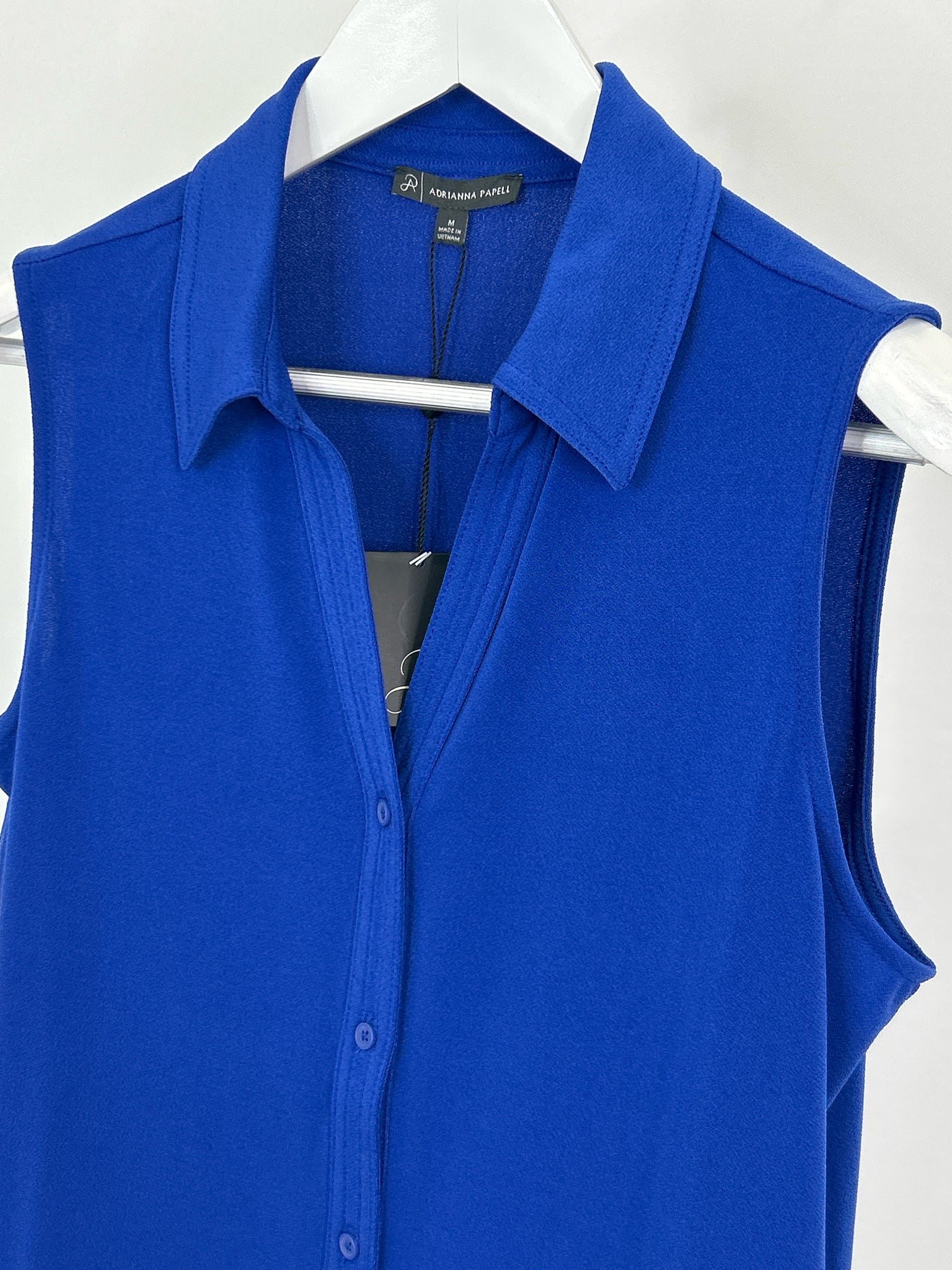 ADRIANNA PAPELL Size M Blue Women Shirt
