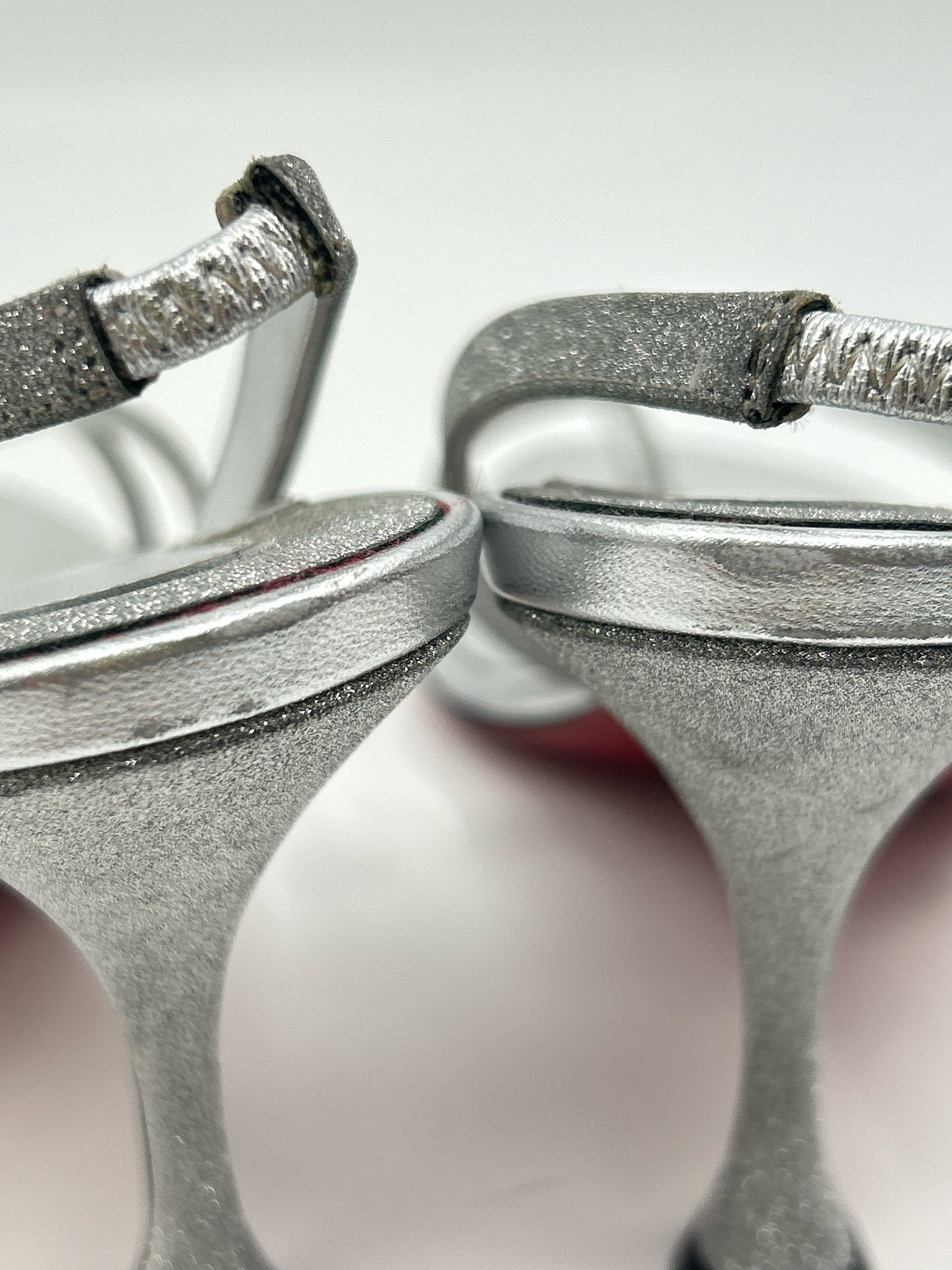 CHRISTIAN LOUBOUTIN Size 38 Silver Women Sandal