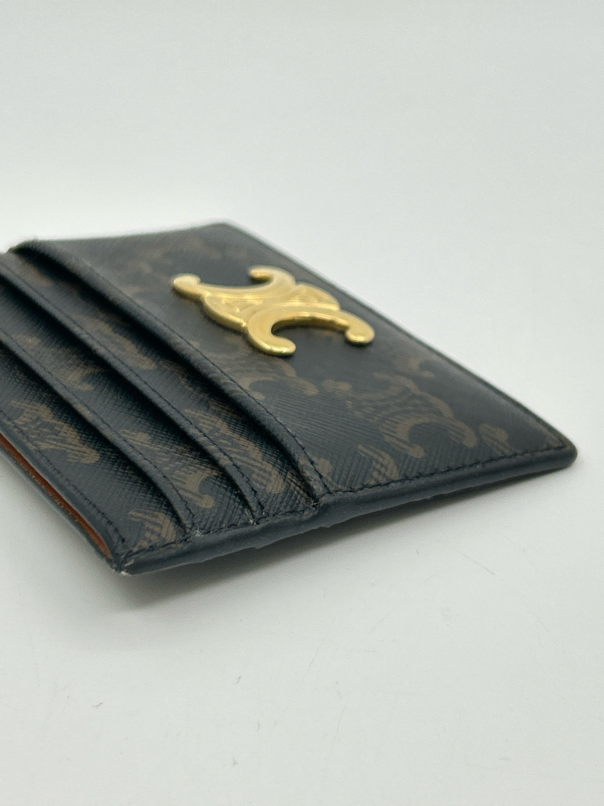 CELINE Brown Print Card Holder