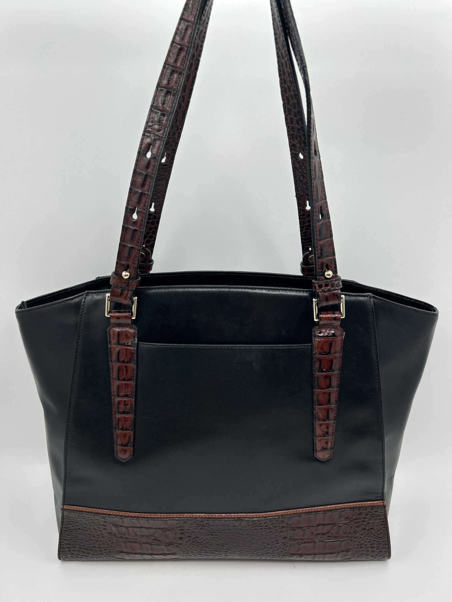 BRAHMIN black and brown Women Tote
