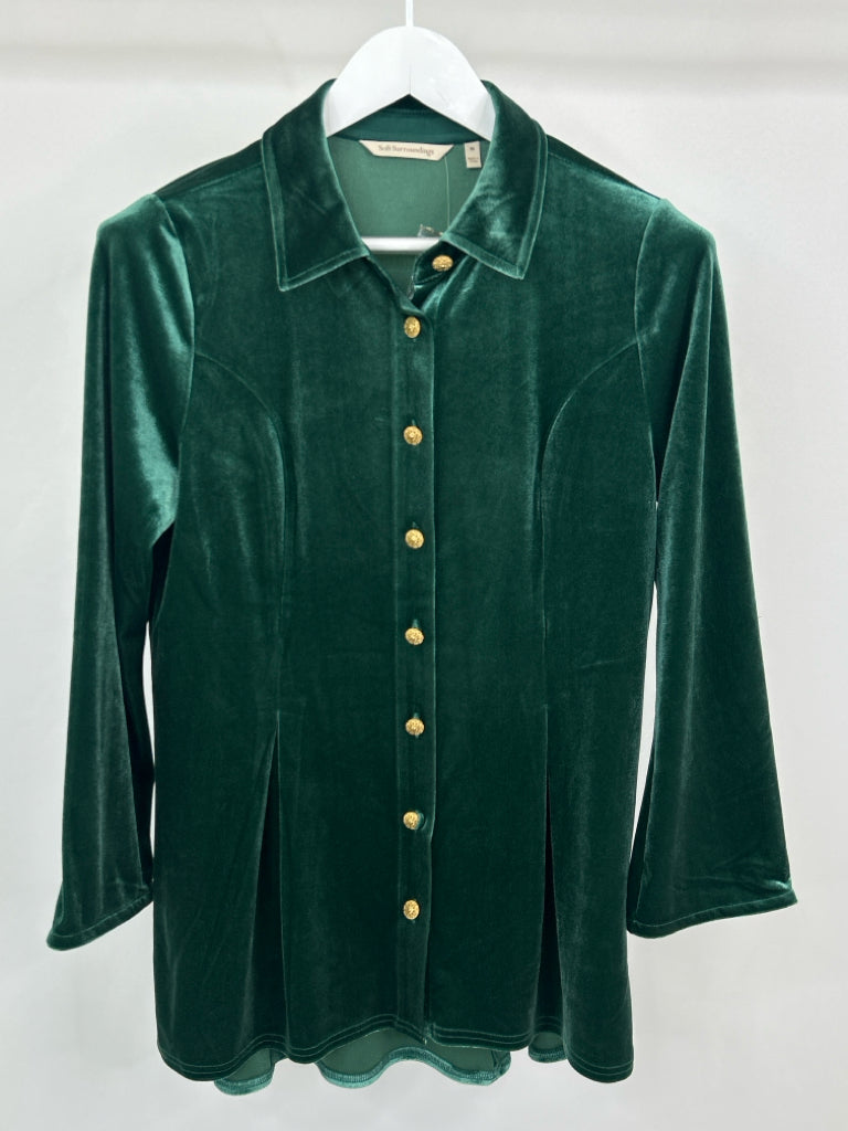 SOFT SURROUNDINGS Women Size M Green Shirt