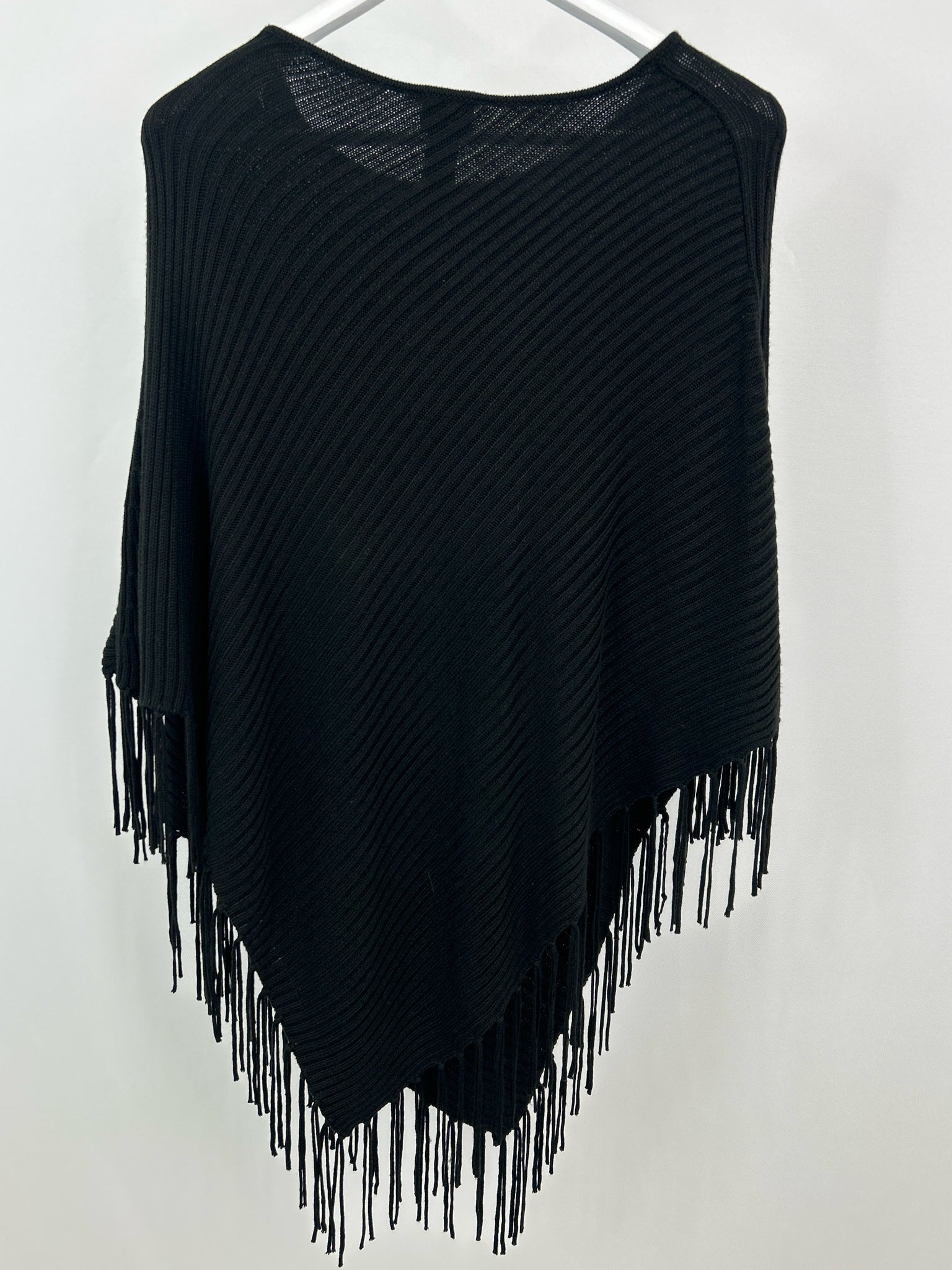 CHICO'S Size One Size Black Women Poncho NWT
