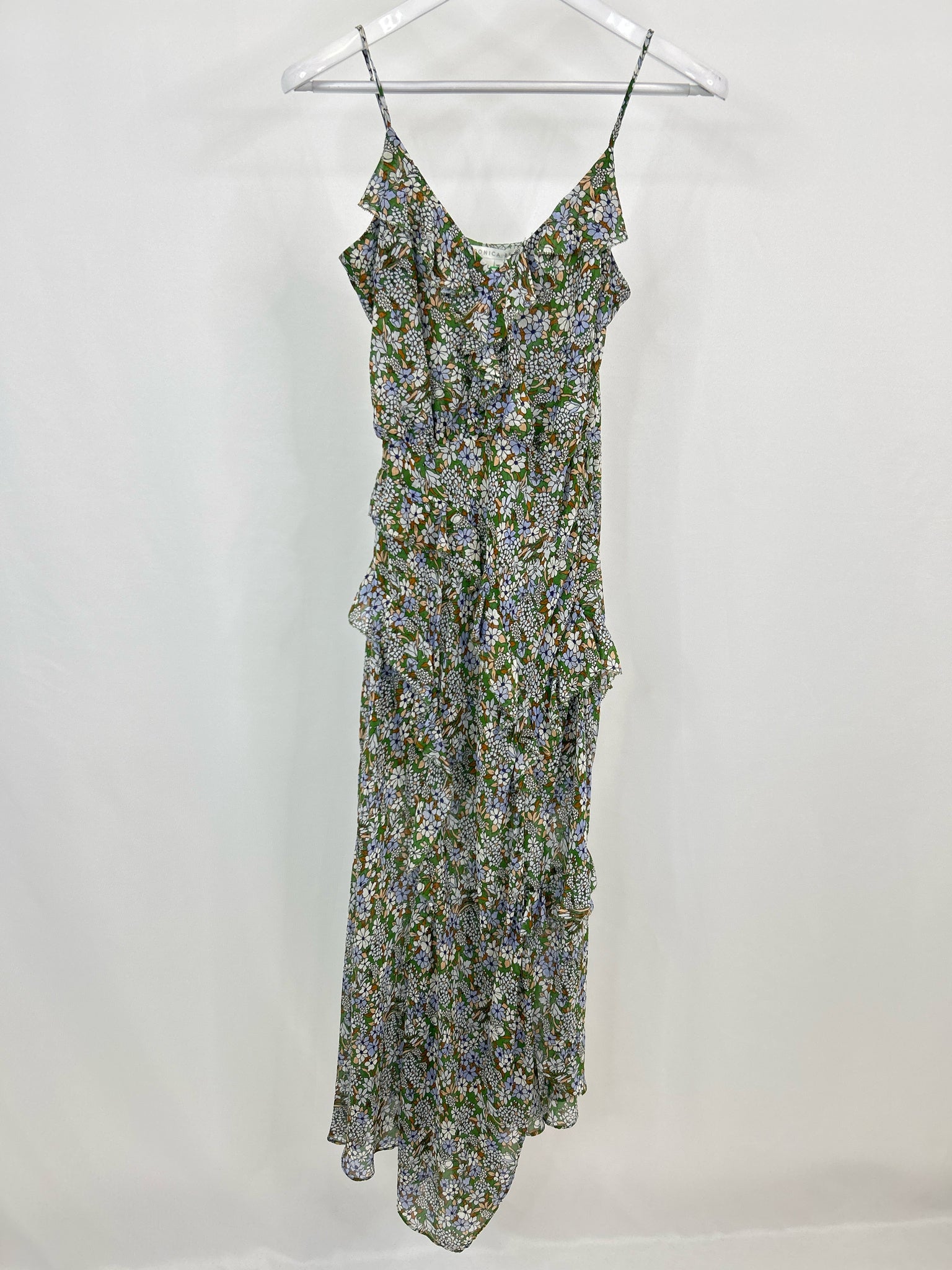 VERONICA BEARD Size 2 Green Floral Women Dress