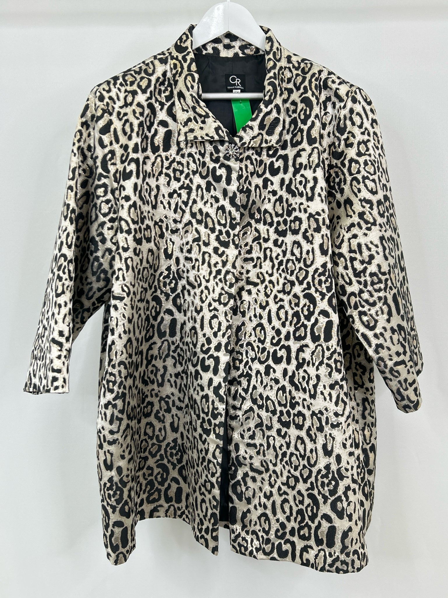 CR by CONNIE ROBERSON Size 2X BLACK AND GOLD Women Jacket
